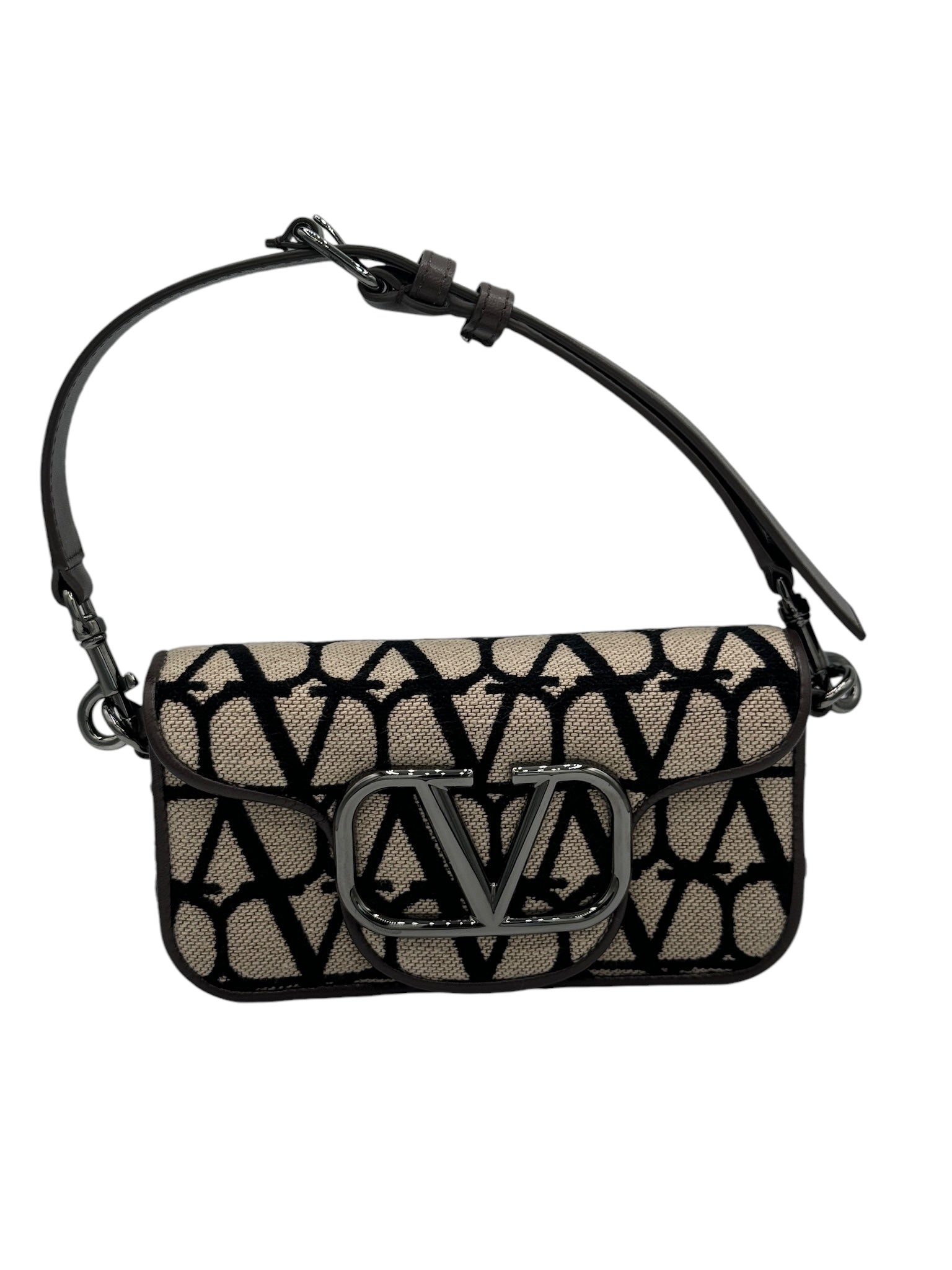 PRE-OWNED Rocco Toile Iconograph Naturale Nero Mini Shoulder Bag