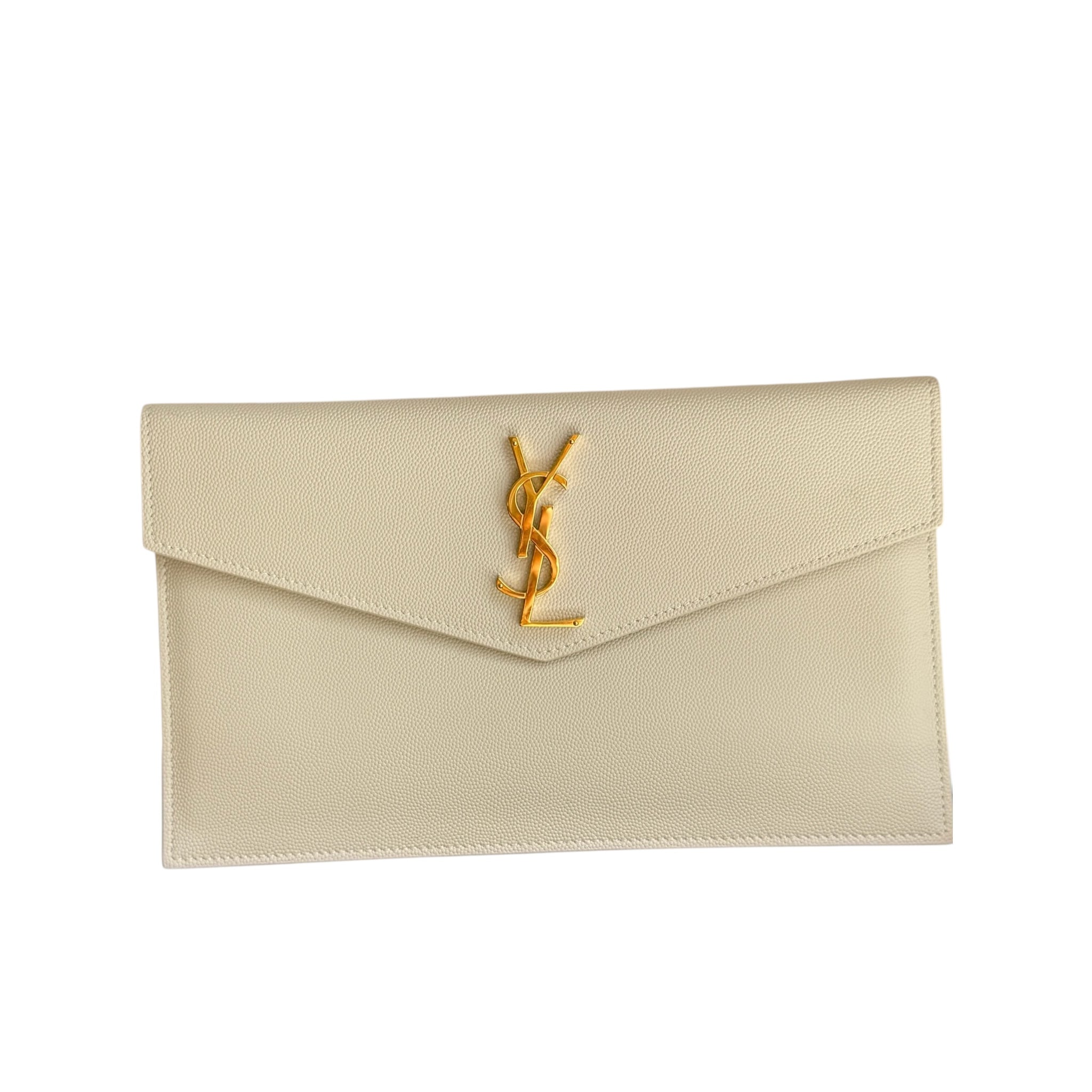 PRE-OWNED Crema Soft Grain De Poudre Uptown Pouch