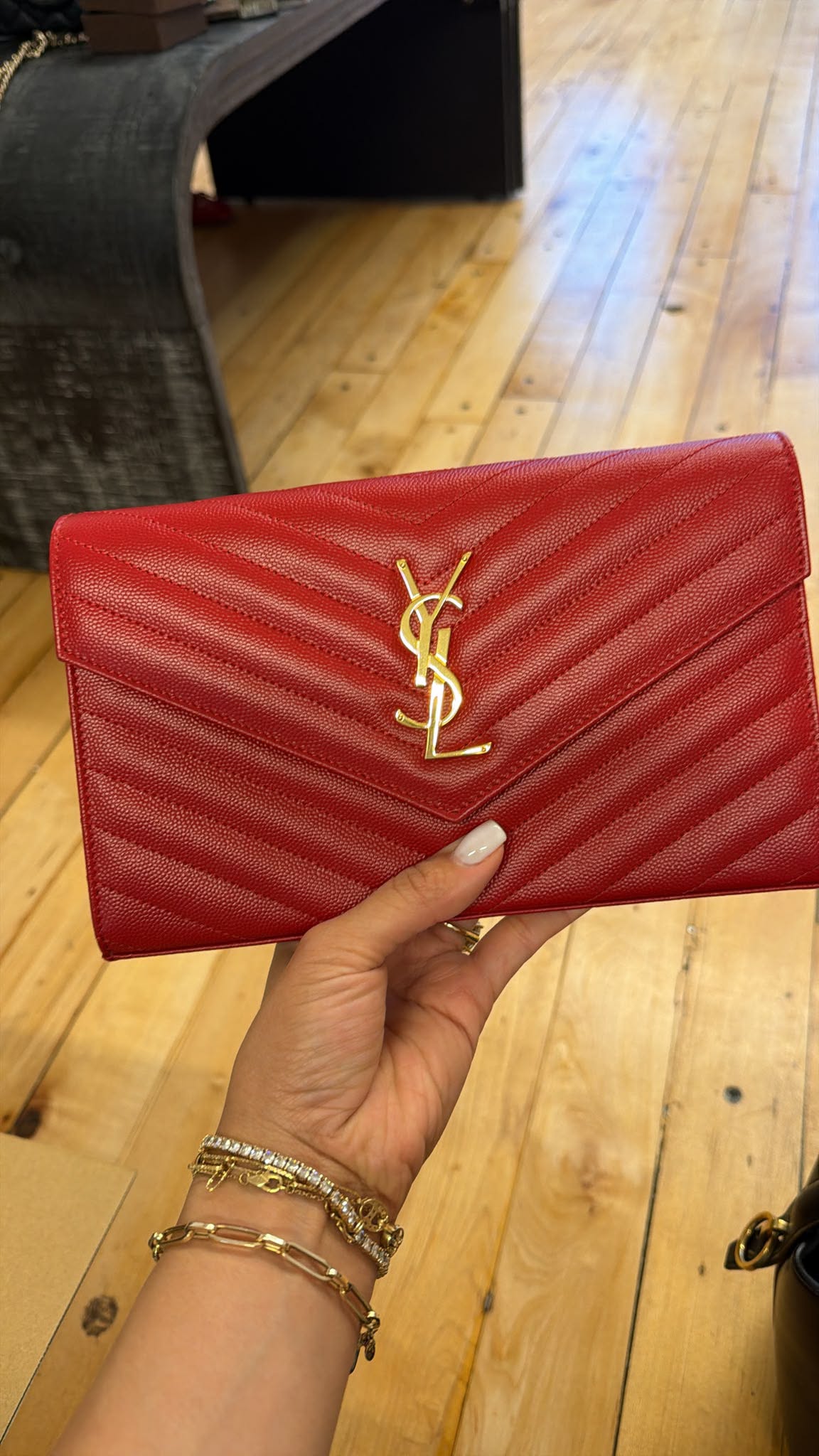 PRE-OWNED YSL Enveloped Cassandra Red (PART 2)