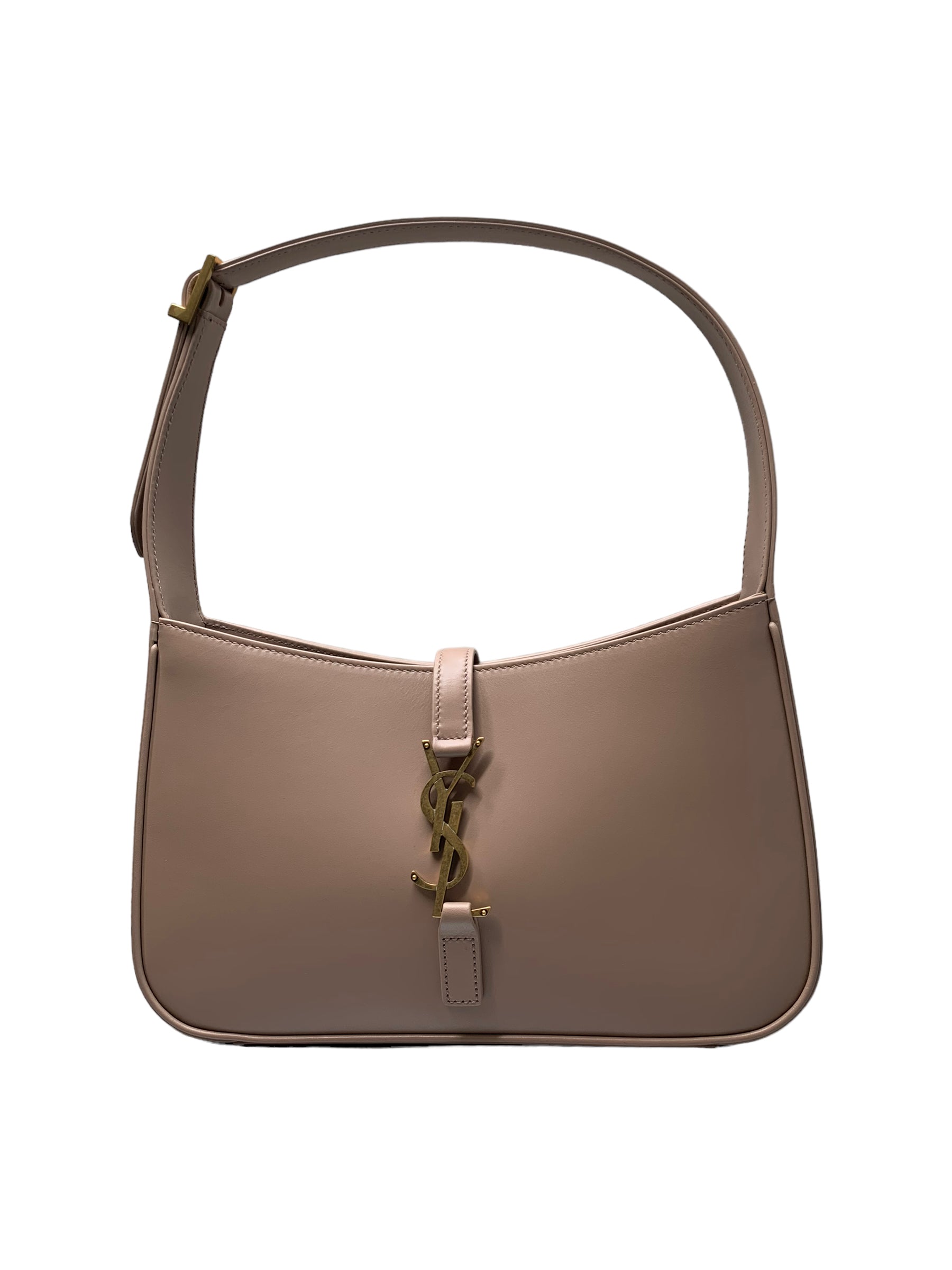 SAINT LAURENT- Bolso Hobo Le 5 A 7 en color topo 