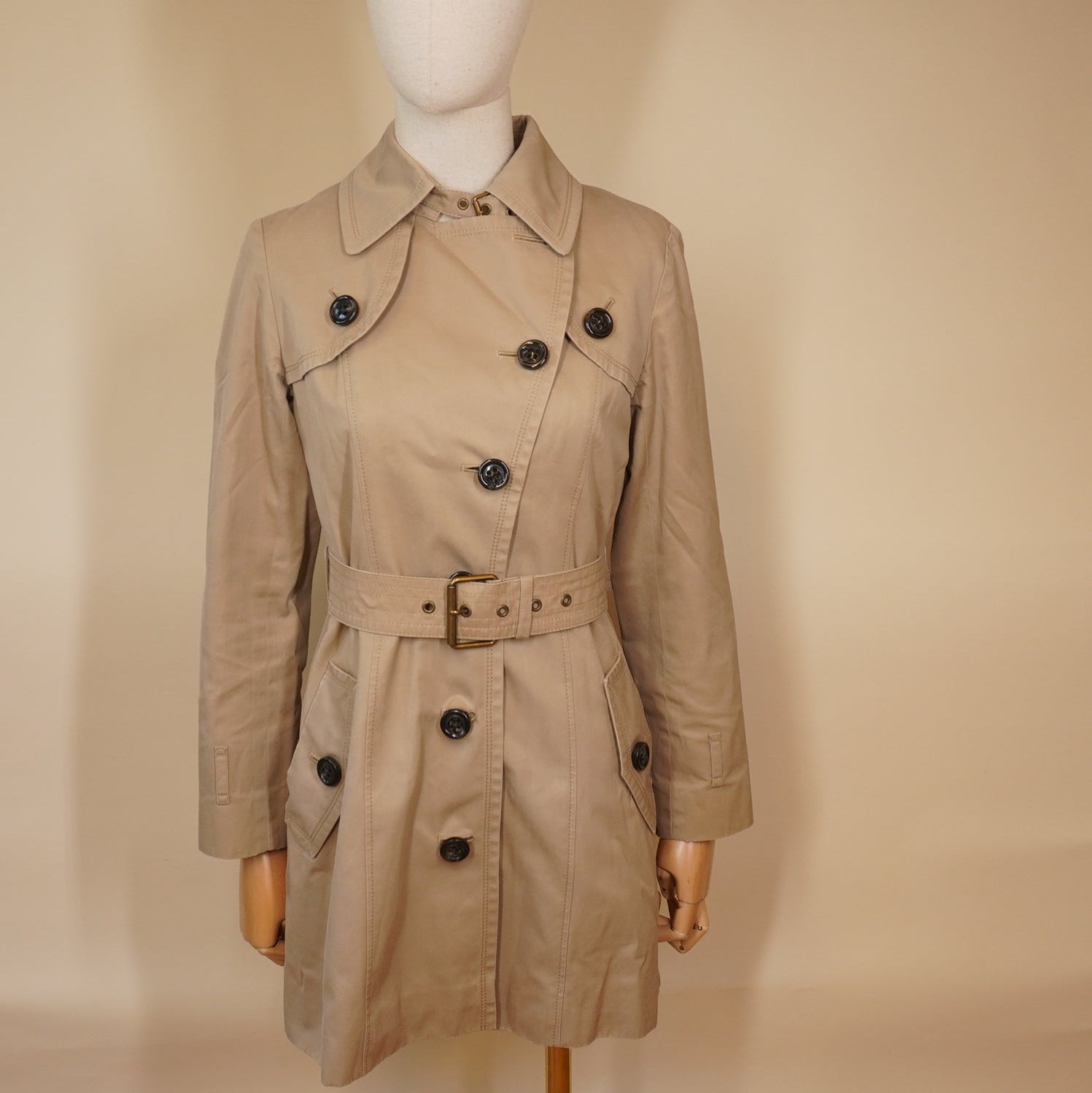 PRE-OWNED BURBERRY Trench Coat Beige Women's S