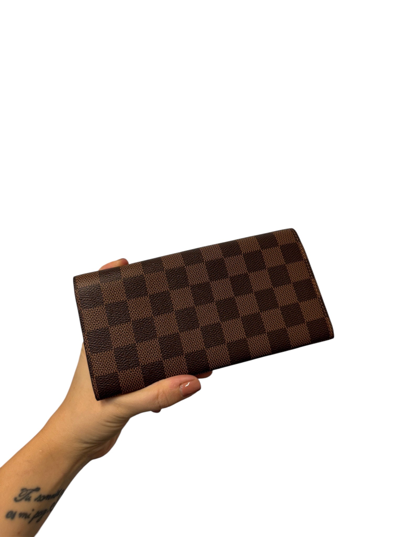 PRE-OWNED LV Damier Ebene Canvas Emilie Wallet