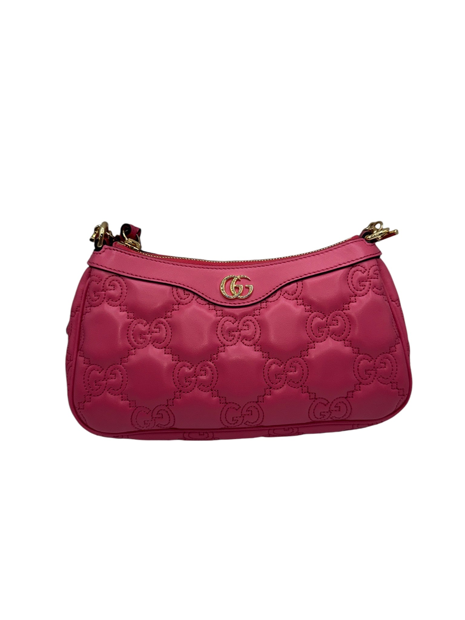Bolso de hombro de piel rosa GG Matelasse de segunda mano
