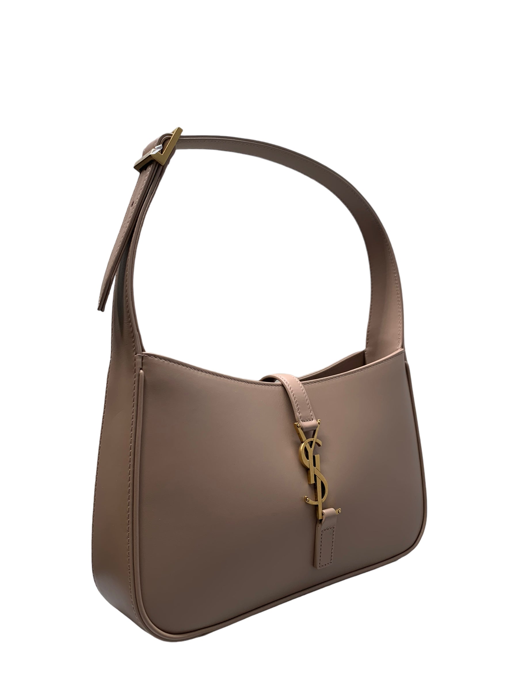 SAINT LAURENT- Bolso Hobo Le 5 A 7 en color topo 