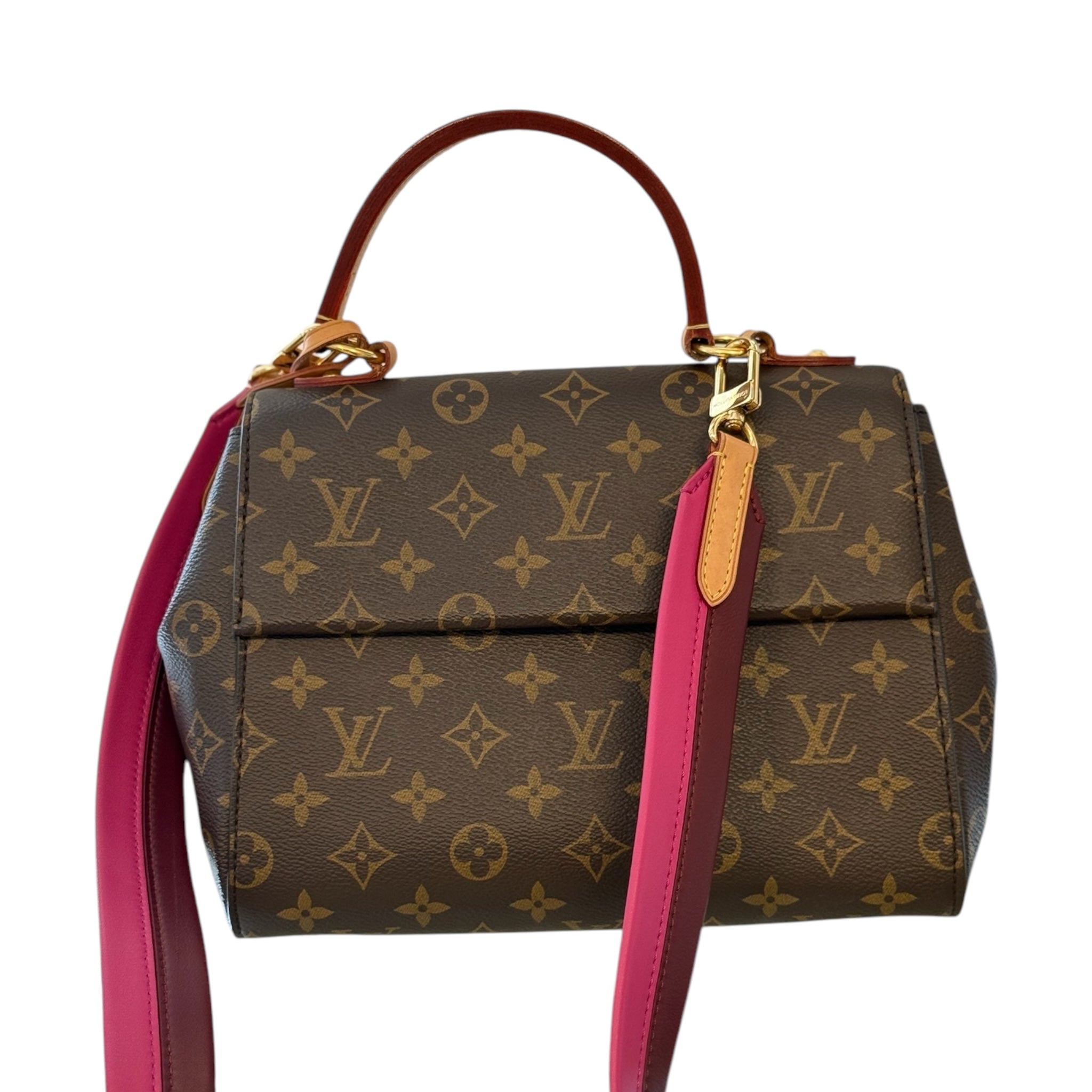 LV Bordeaux Fuchsia Monogram Canvas Cluny BB USADO