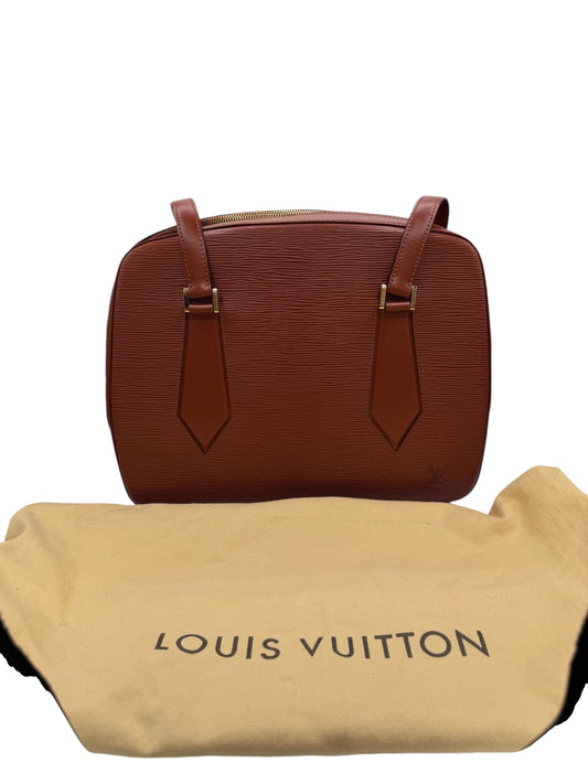 Bolso de hombro LV Voltaire de piel marrón Epi de segunda mano