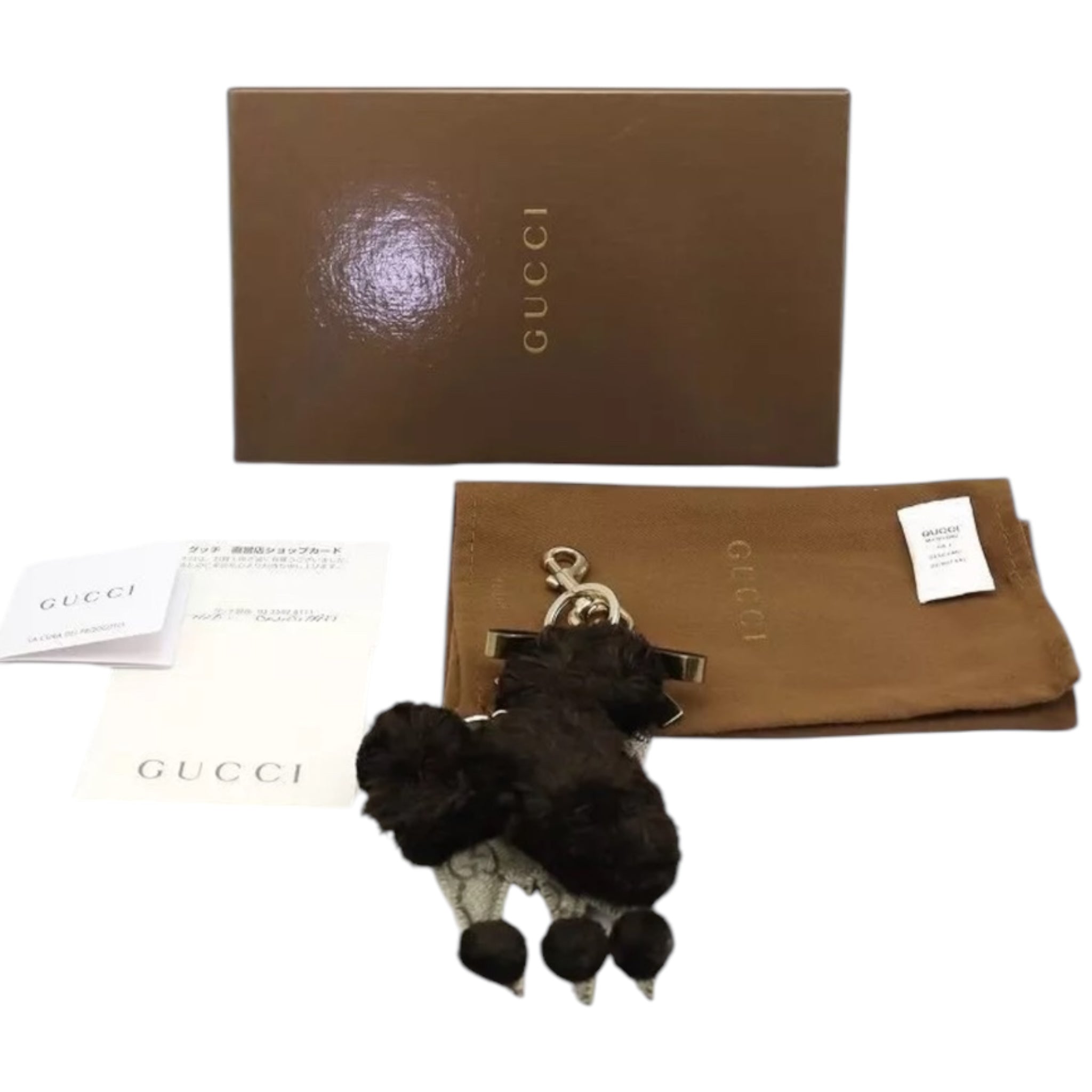 Charm para bolso con monograma GG Supreme Lulu French Poodle de segunda mano