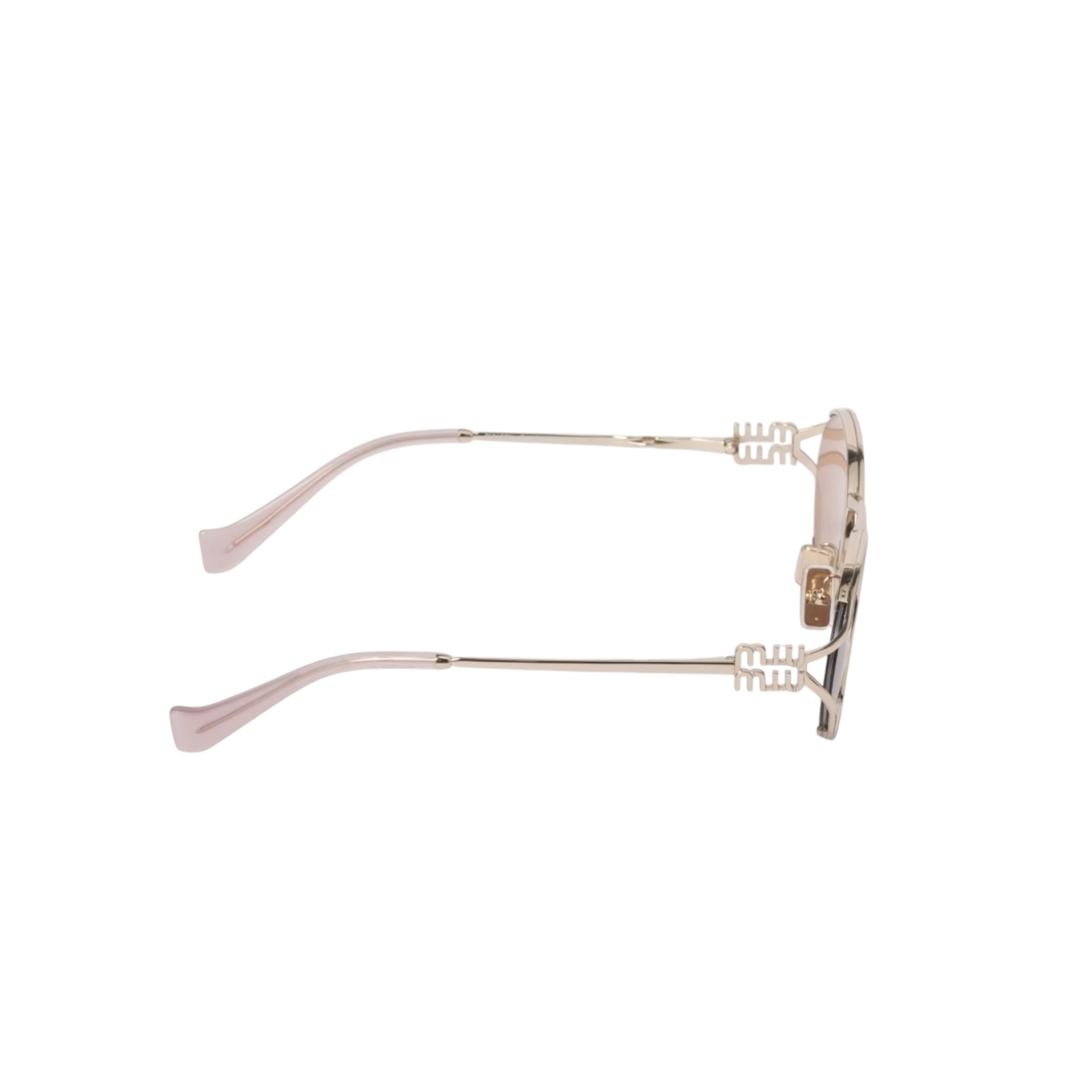 PRE-OWNED Rose Gold Lenses Miu Miu Logo Sunglasses