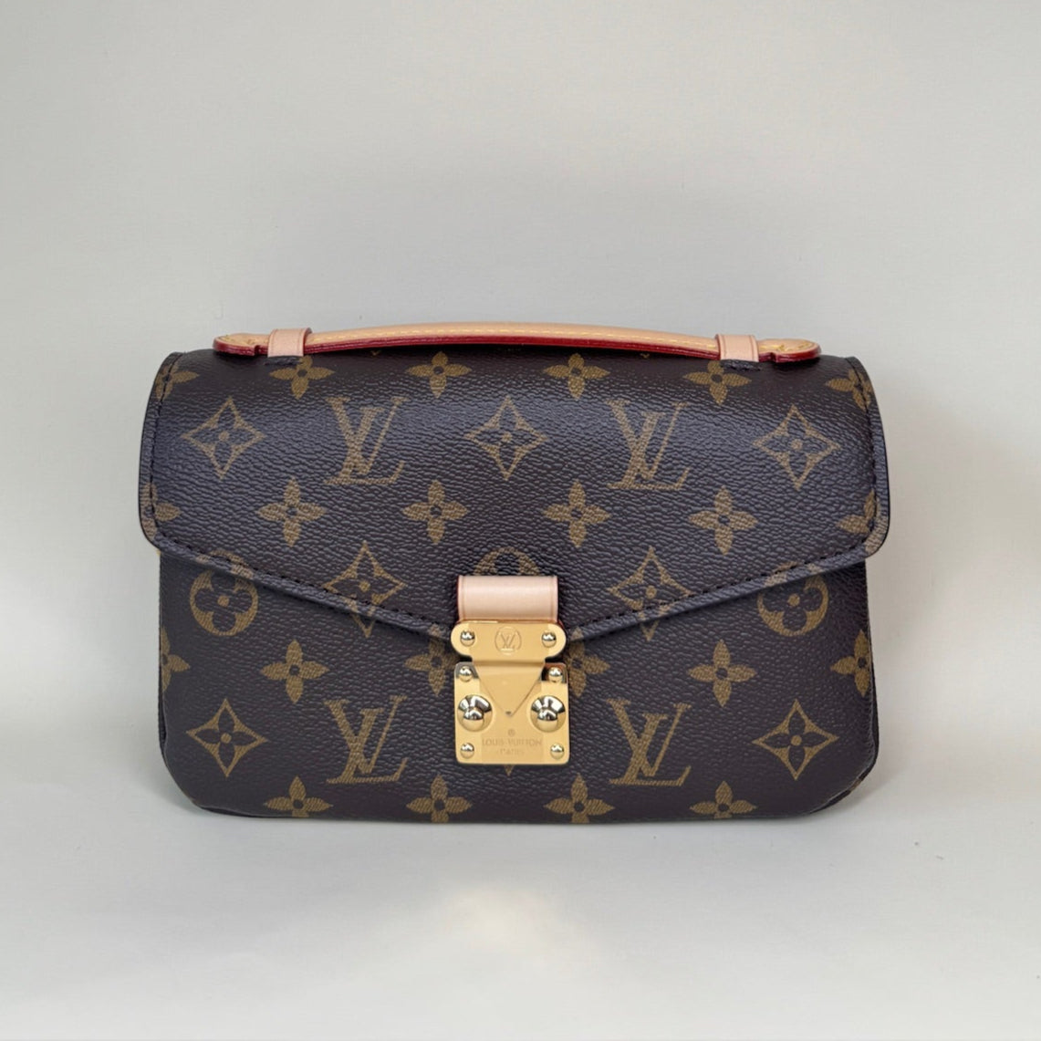 PRE-OWNED LV Monogram Canvas Pochette Metis East West Shoulder Bag