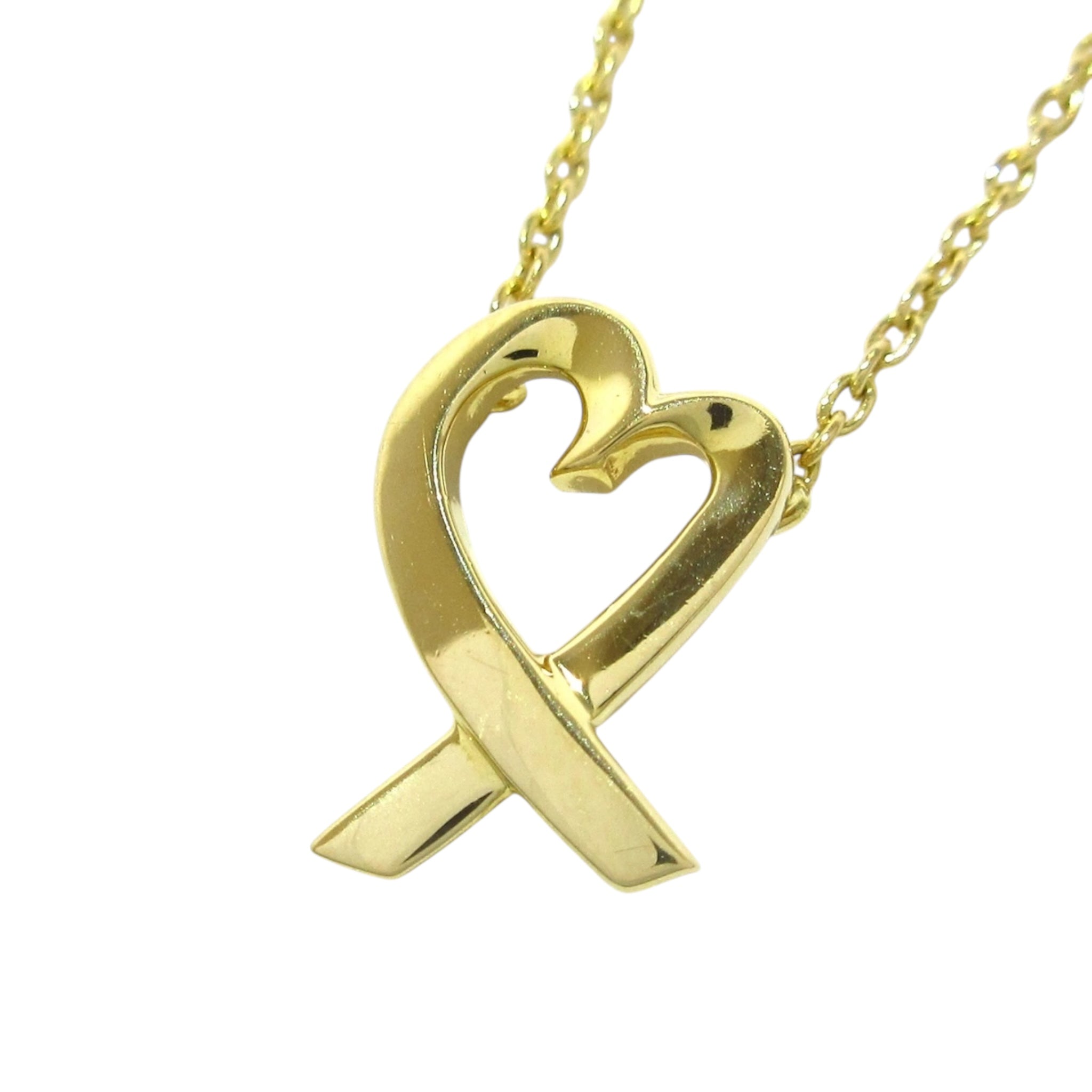 PRE-OWNED 18K Yellow Gold Loving Heart Necklace
