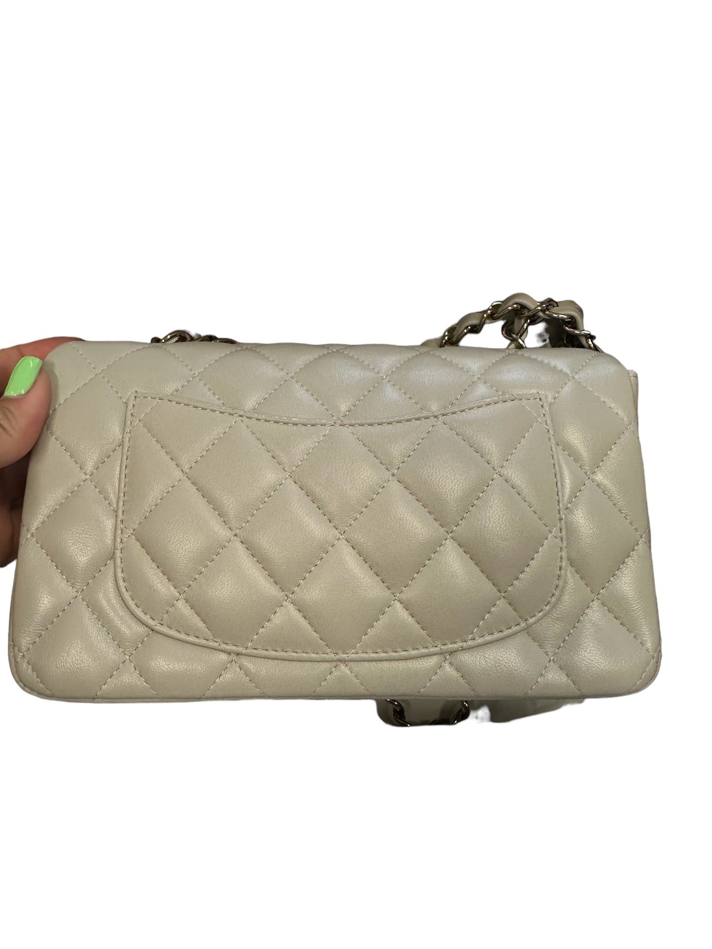 CHANEL - Grey Quilted Lambskin
Mini Rectangular Flap Bag