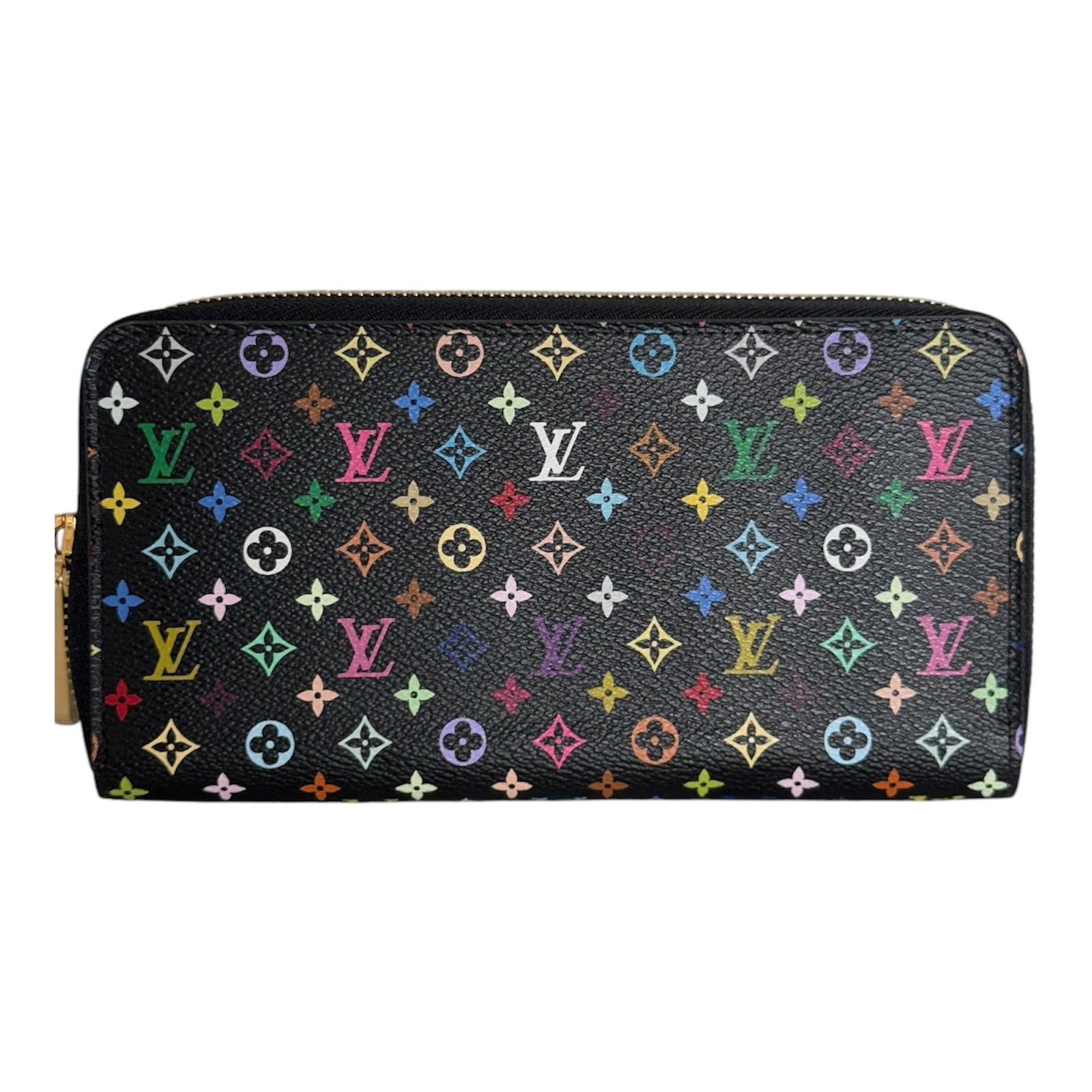 Cartera con cremallera multicolor LV Monogram negra de segunda mano