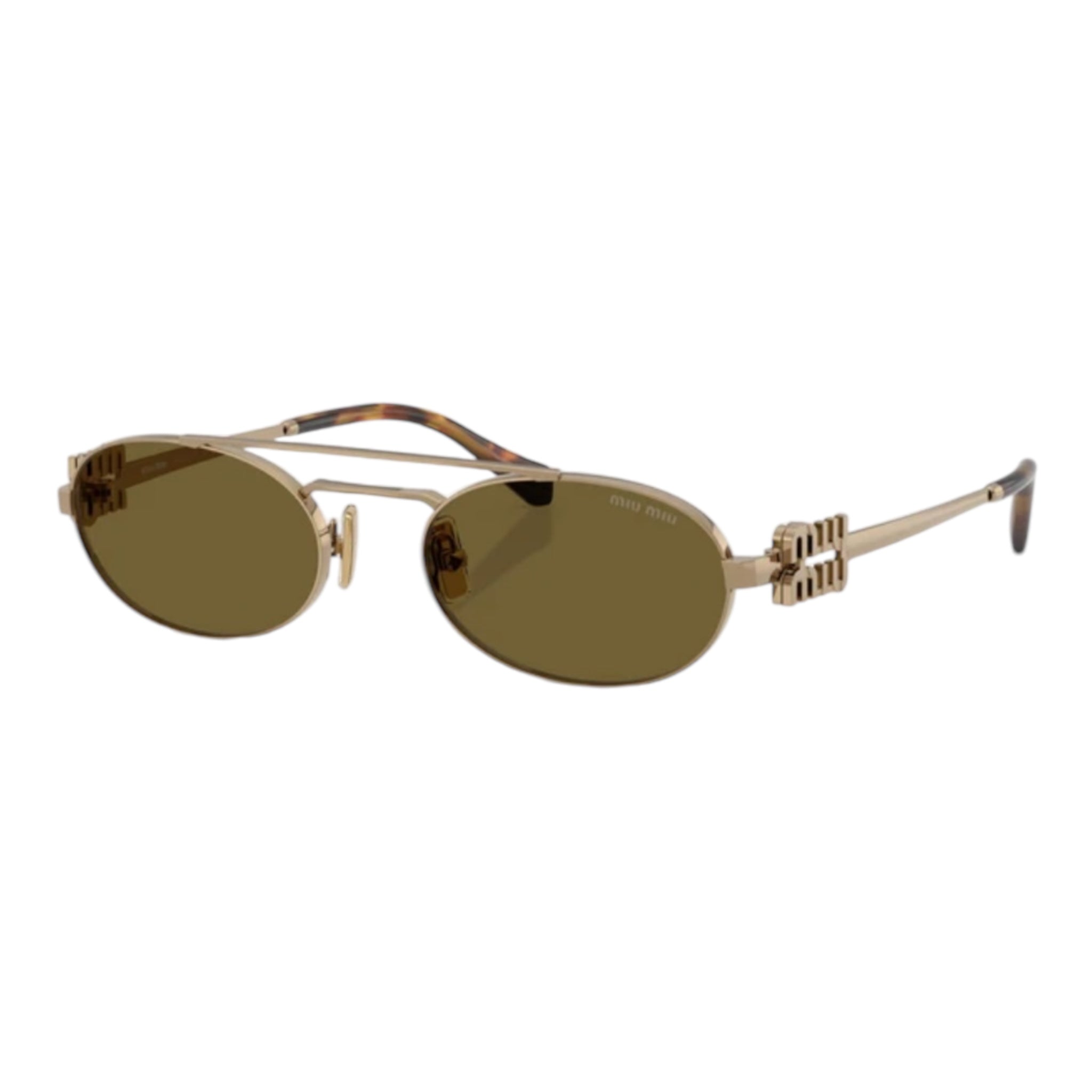 PRE-OWNED Gold Hardware Oval Sunglasses