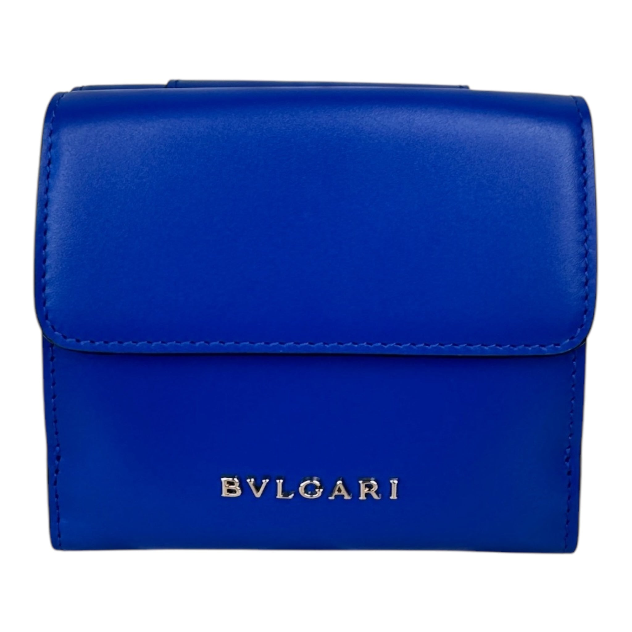Cartera francesa plegable Serpenti Forever azul de segunda mano