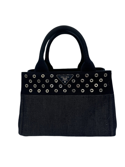 PRE-OWNED Canapa Dark Navy Denim Tote Bag