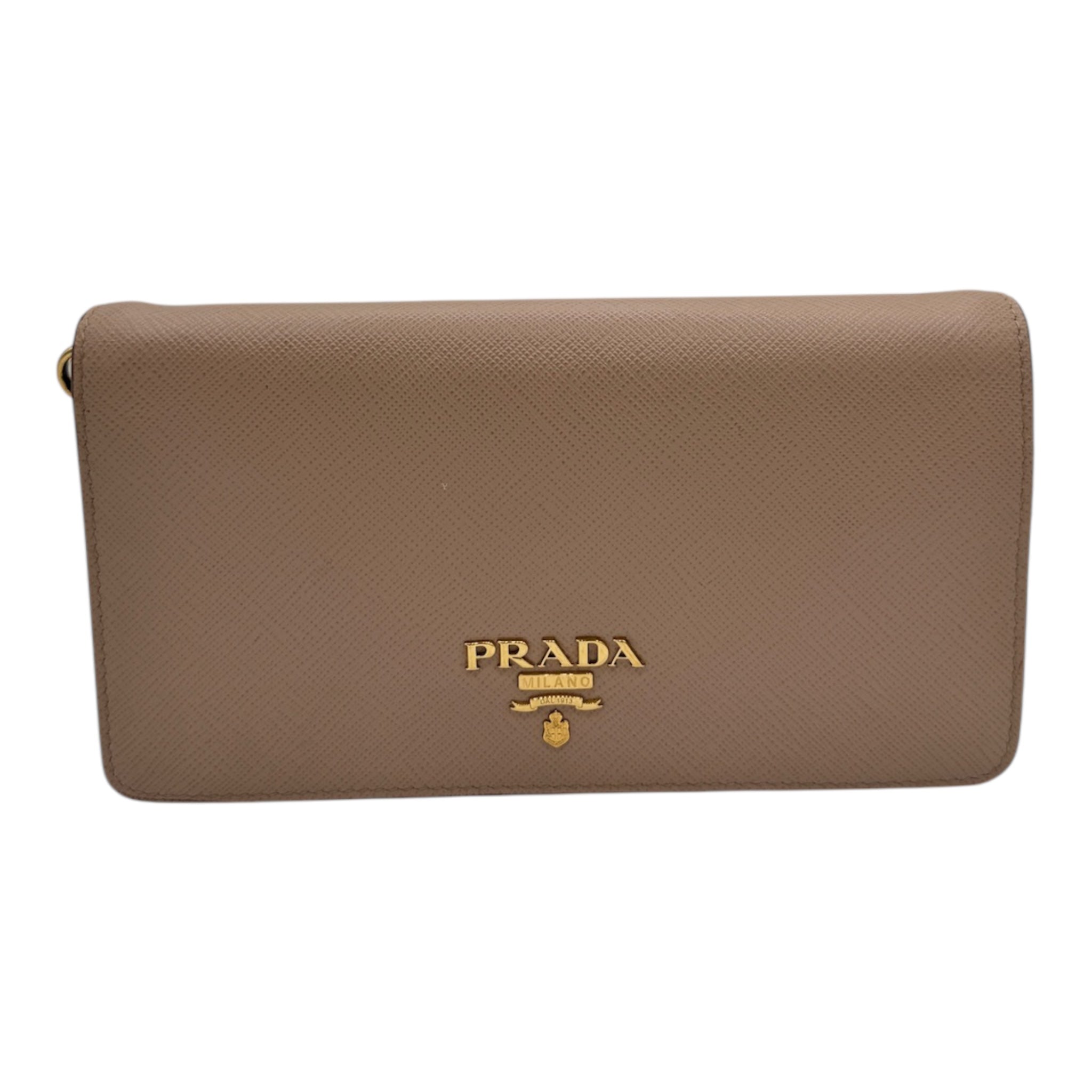 Bolso bandolera de piel saffiano beige USADO