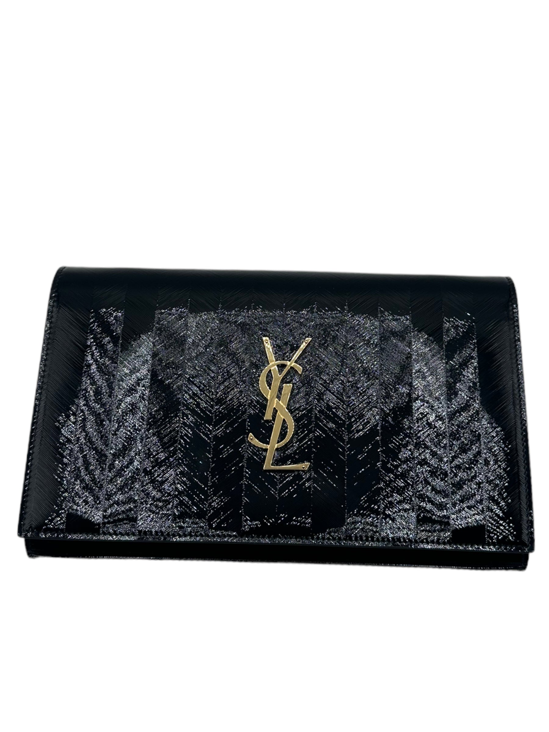 SAINT LAURENT - Monogramme Patent Chain Wallet Bag