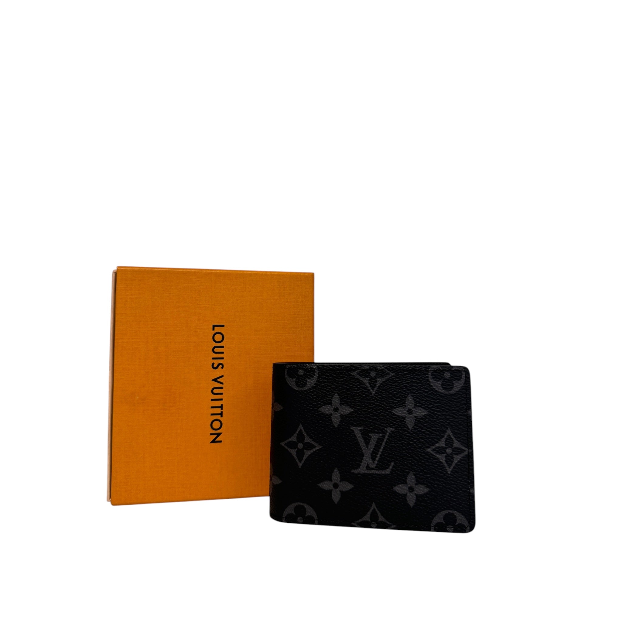PRE-OWNED LV Black Monogram Eclipse Wallet