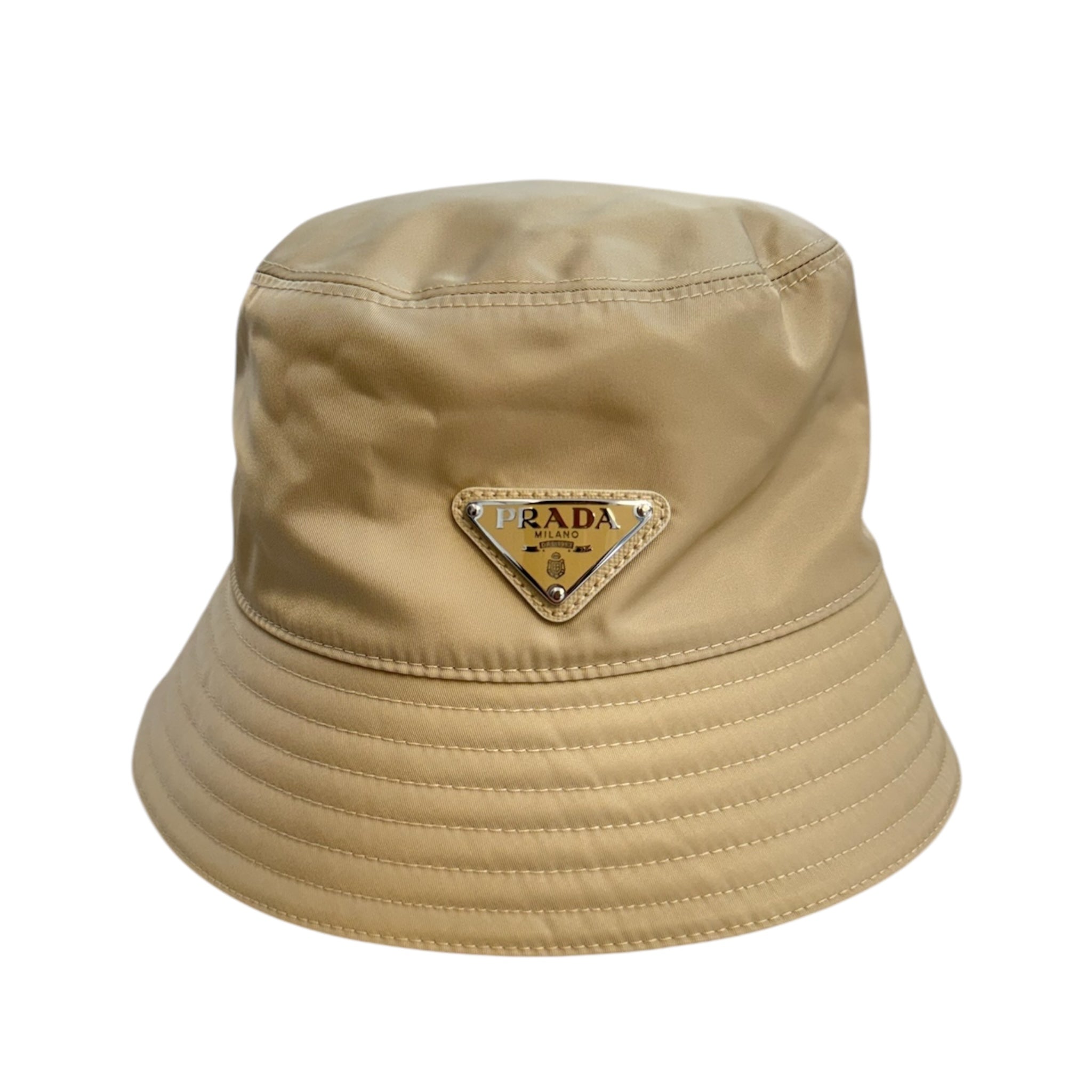 PRE-OWNED Desert Beige Re-Nylon Bucket Hat S