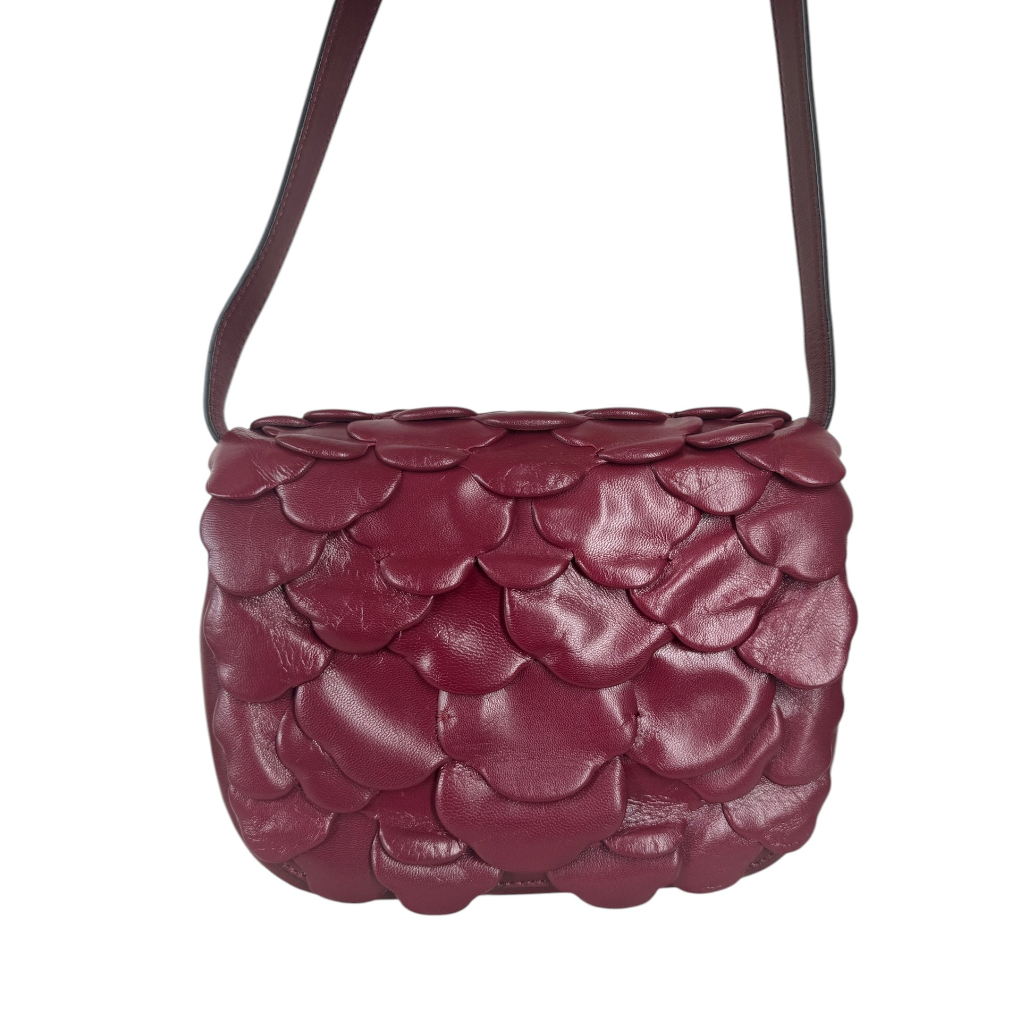 PRE-OWNED Burgundy Atelier 03 Rose Edition Crossbody Bag