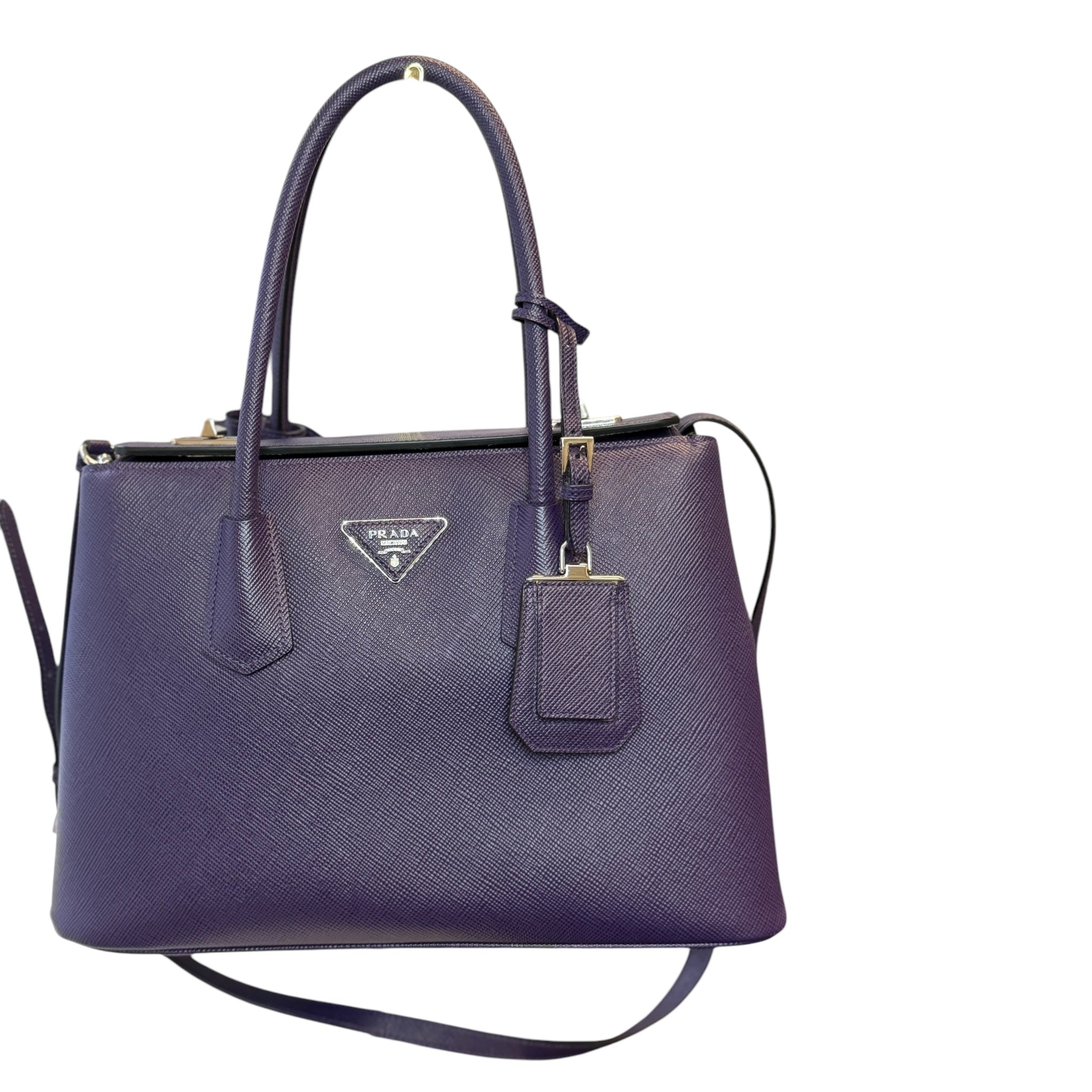 PRE-OWNED Purple Saffianno Cuir Tote