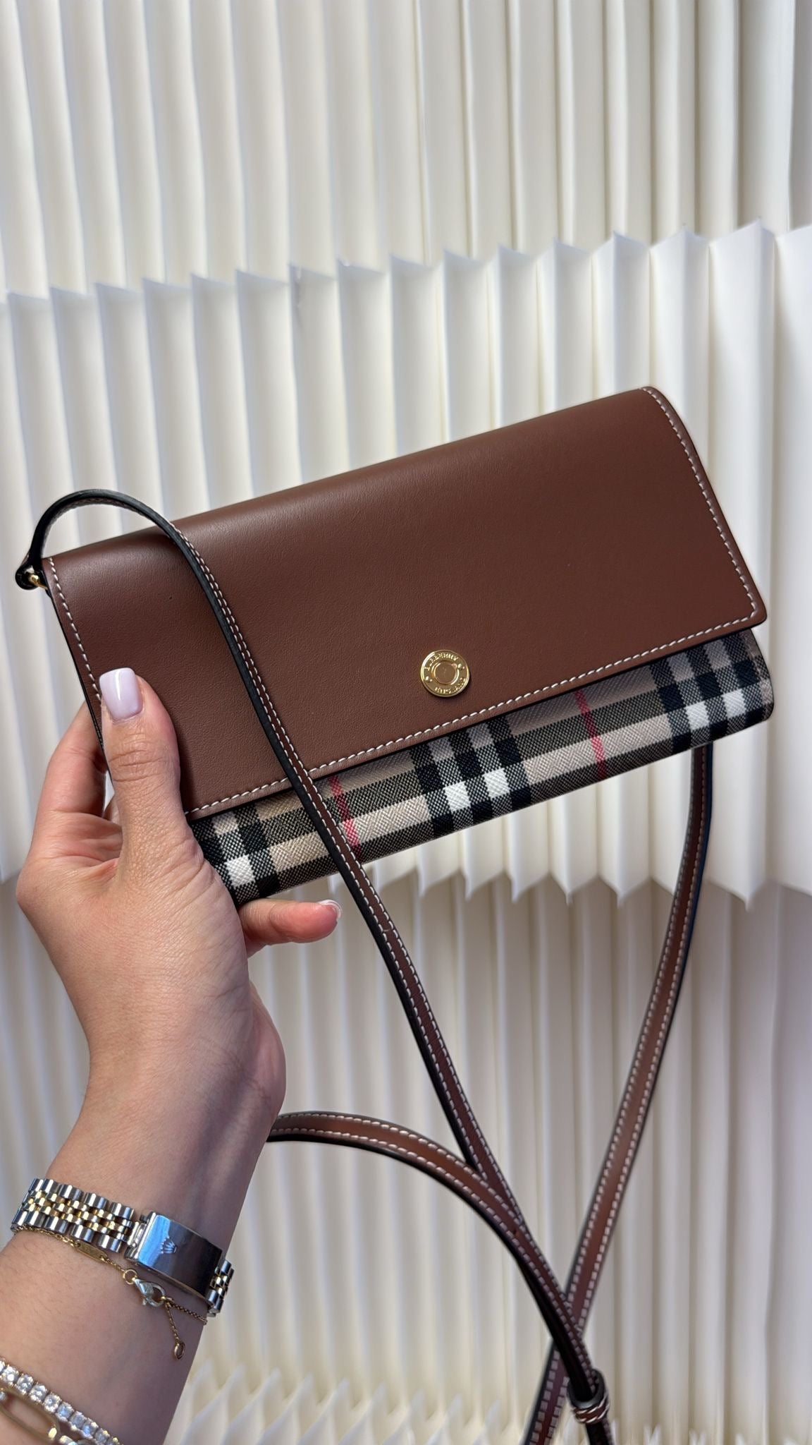 PRE-OWNED Hannah Check Leather WOC (part 2)