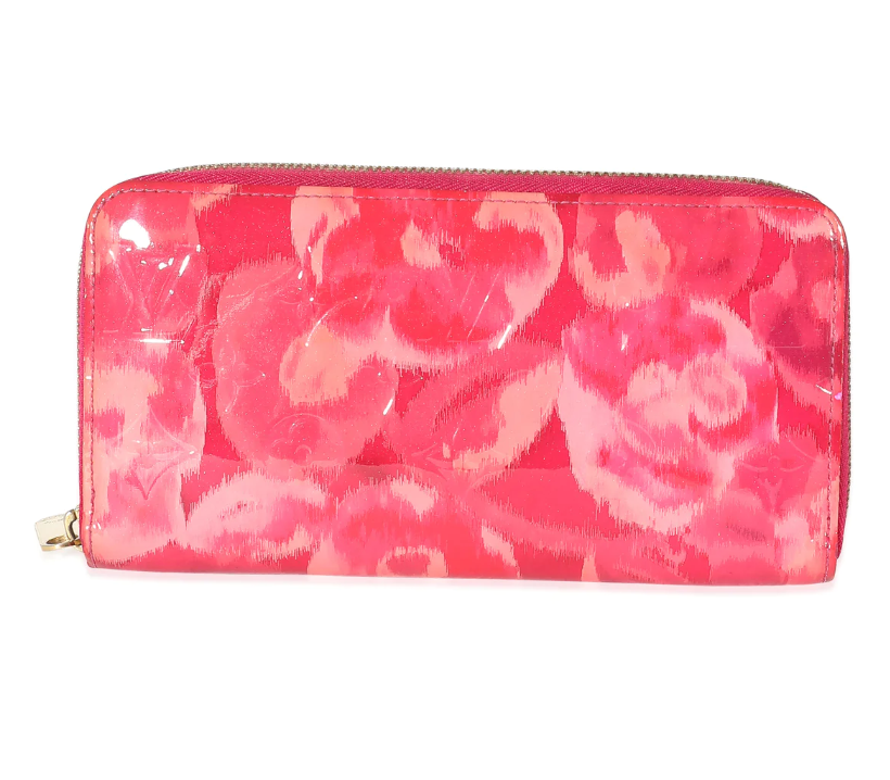 LOUIS VUITTON - Cartera con cremallera y flores Monogram Vernis Ikat
