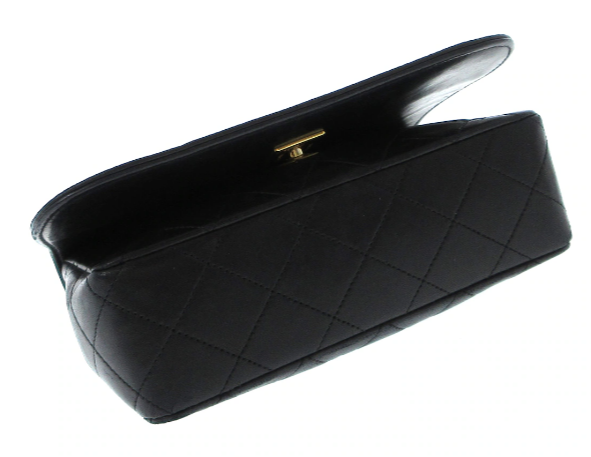 CHANEL - Diana Flap Black Lambskin Matelasse Shoulder Bag