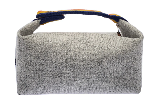 HERMES - Bolso de mano Bride-a-Brac de lana multicolor en color gris y naranja