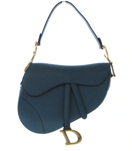 DIOR - Blue Leather Saddle Bag