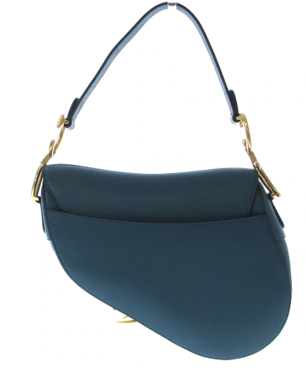 DIOR - Bolso Saddle de piel azul