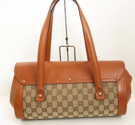GUCCI - Bolso de mano con GG en tejido de bambú en jacquard