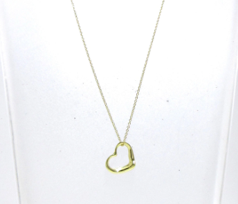 TIFFANY&CO - 18K Yellow Gold Open Heart Necklace