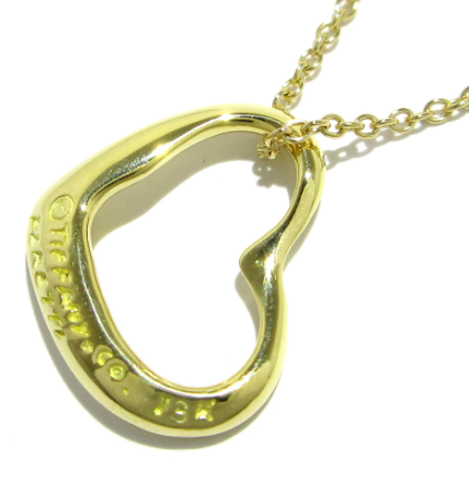 TIFFANY&CO - 18K Yellow Gold Open Heart Necklace