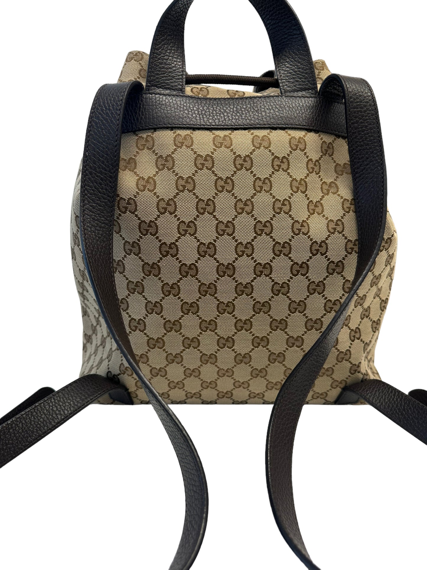 GUCCI - Beige GG Canvas Drawstring Backpack