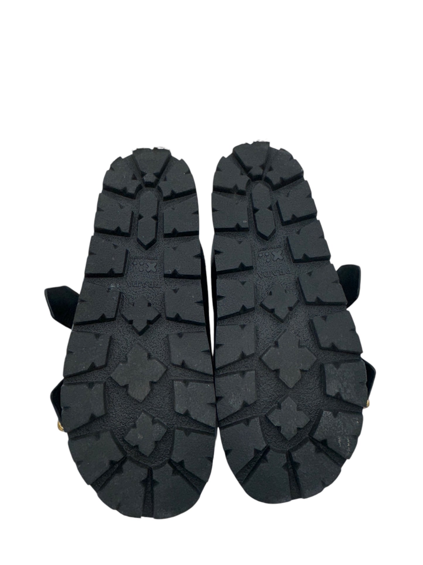 Sandalias de piel negras para mujer de segunda mano