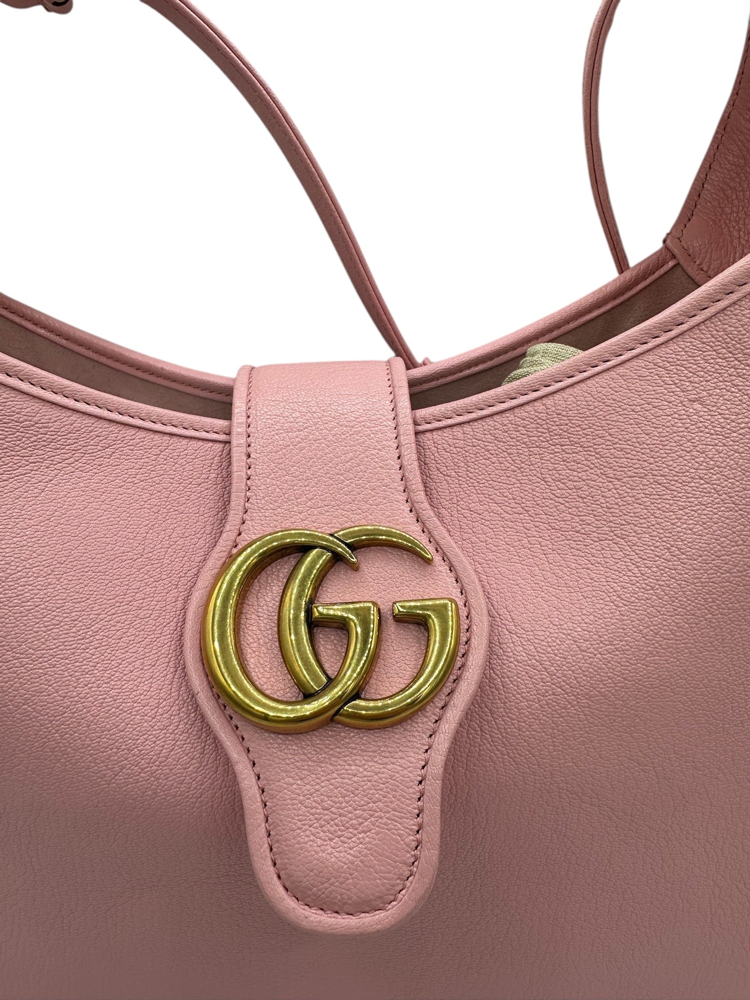 Bolso de hombro mediano Afrodita de piel rosa GG USADO