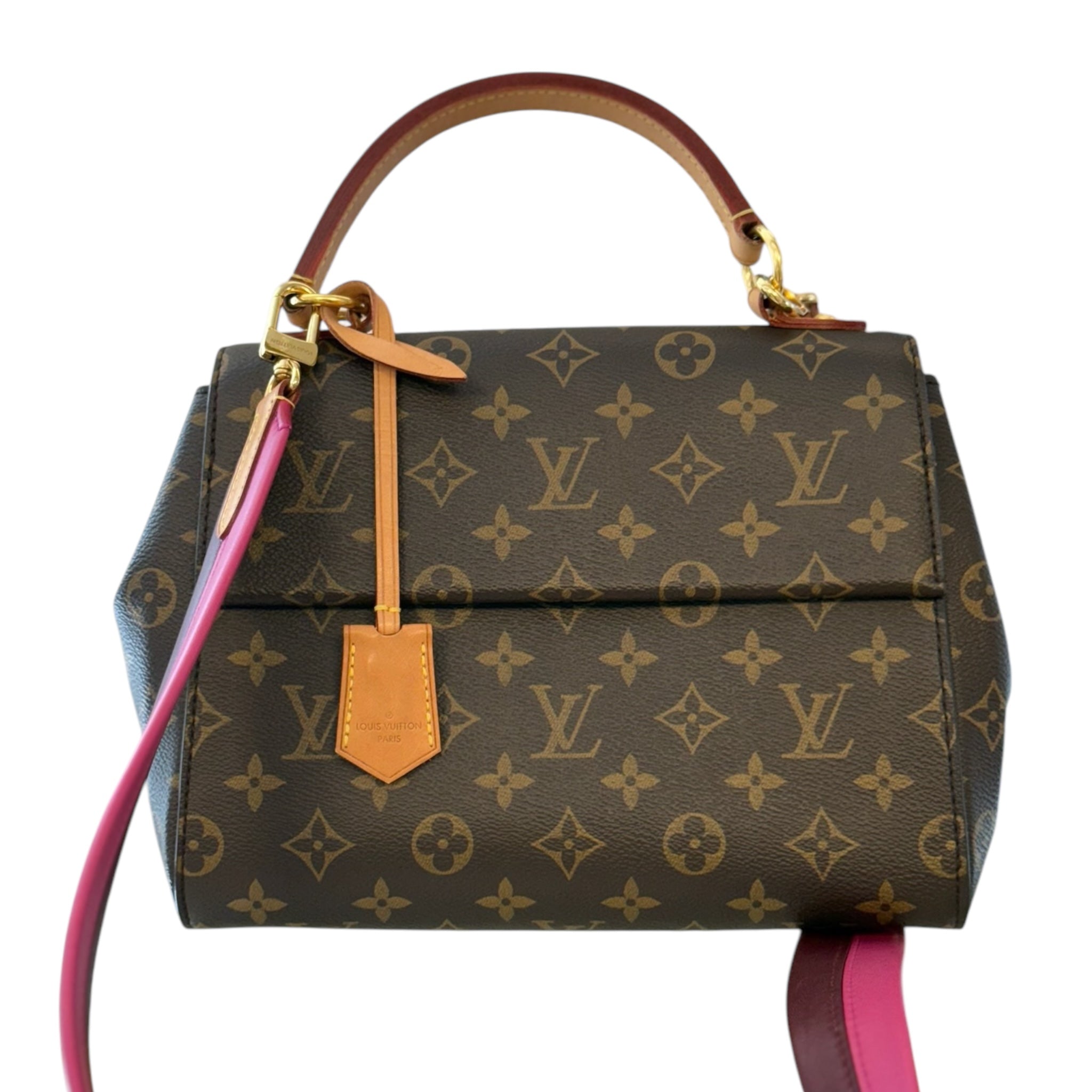 LV Bordeaux Fuchsia Monogram Canvas Cluny BB USADO