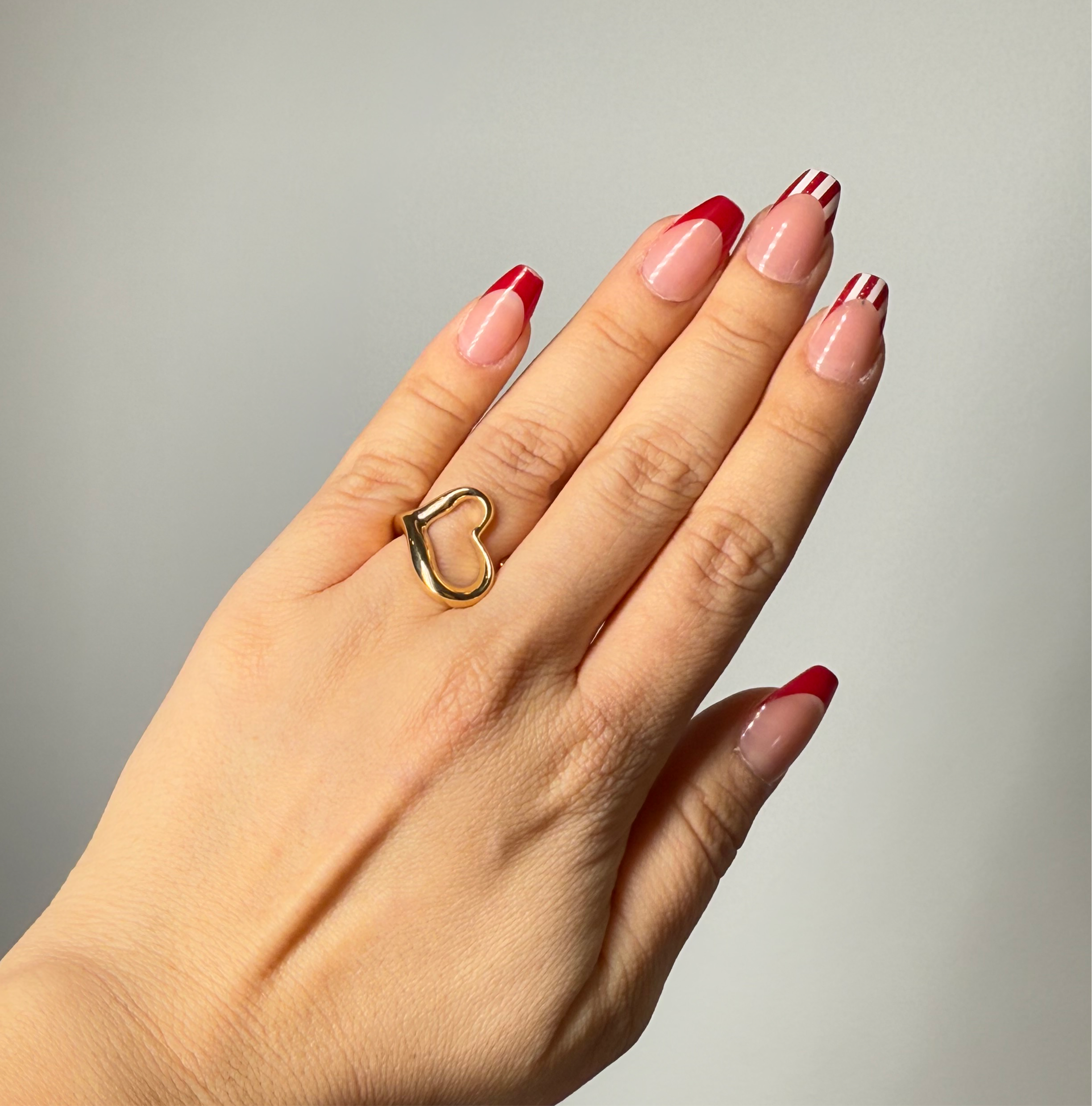 PRE-OWNED Open Heart Ring 18K Yellow Gold