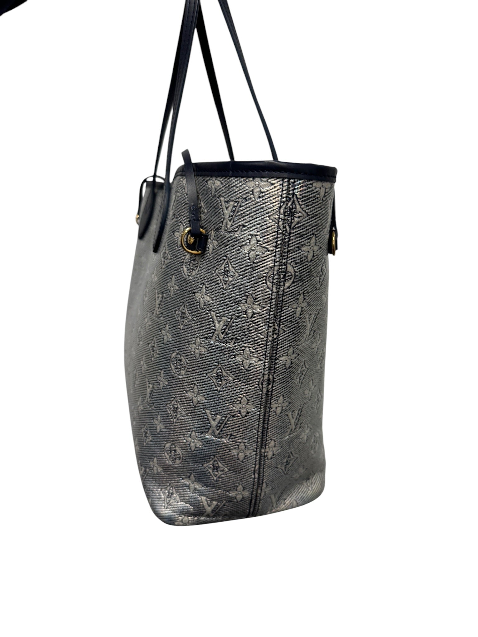 PRE-OWNED LV Blue Monogram Jacquard Neverfull MM