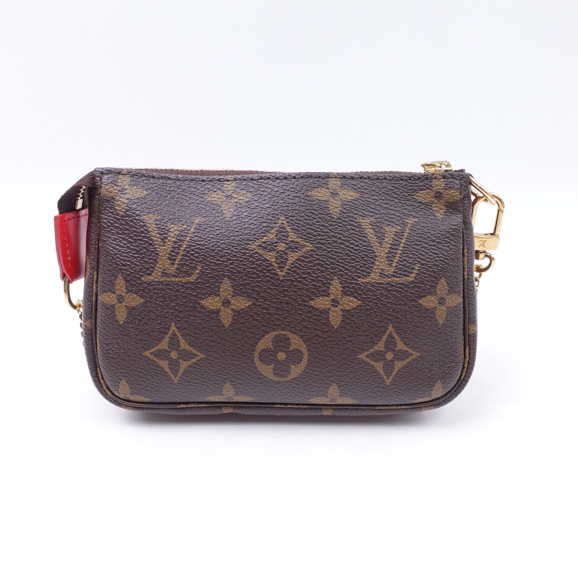 Minibolso de mano Vivienne Holiday Mini Rouge Red de lona con monograma LV USADO