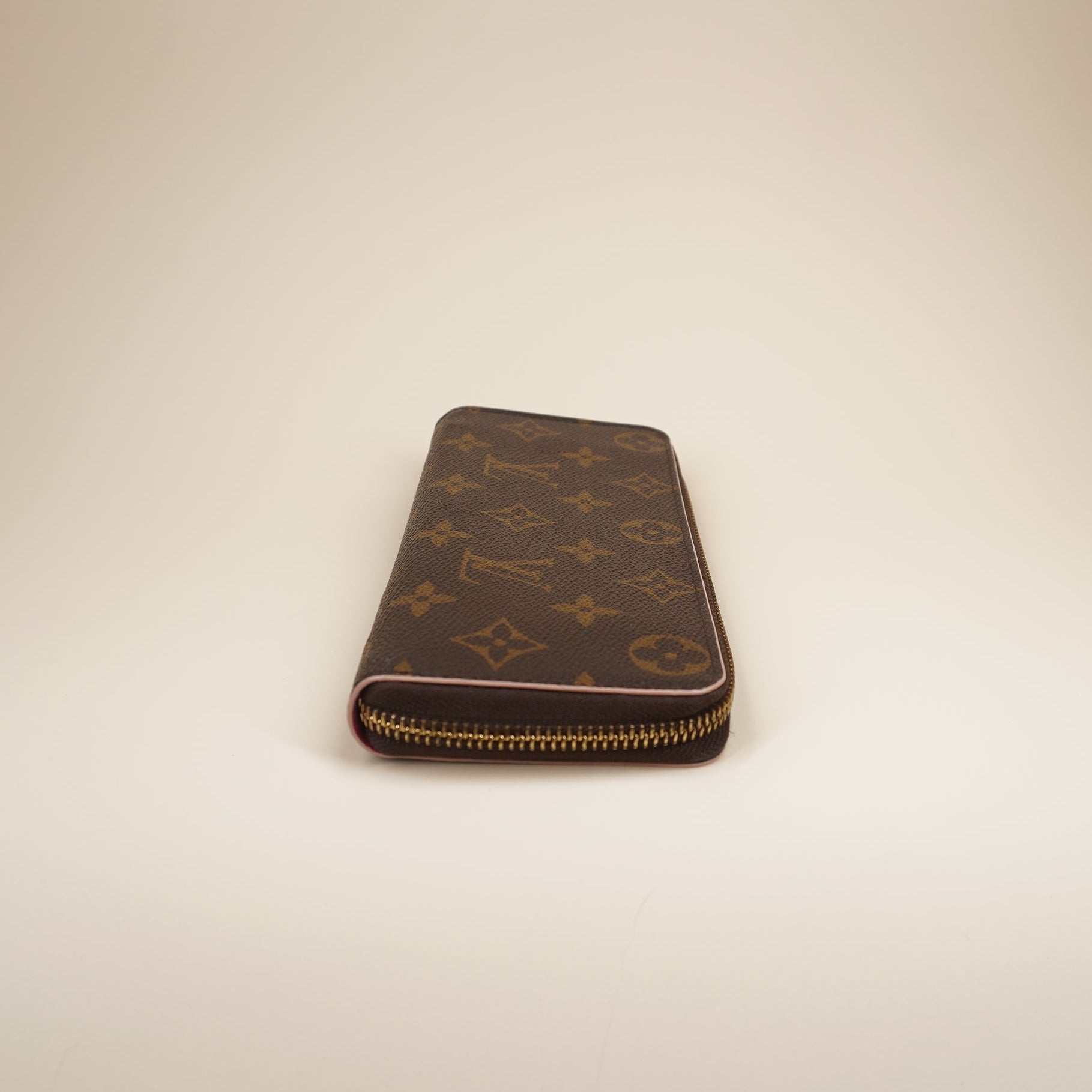 PRE-OWNED LV Monogram Canvas Clemence Wallet