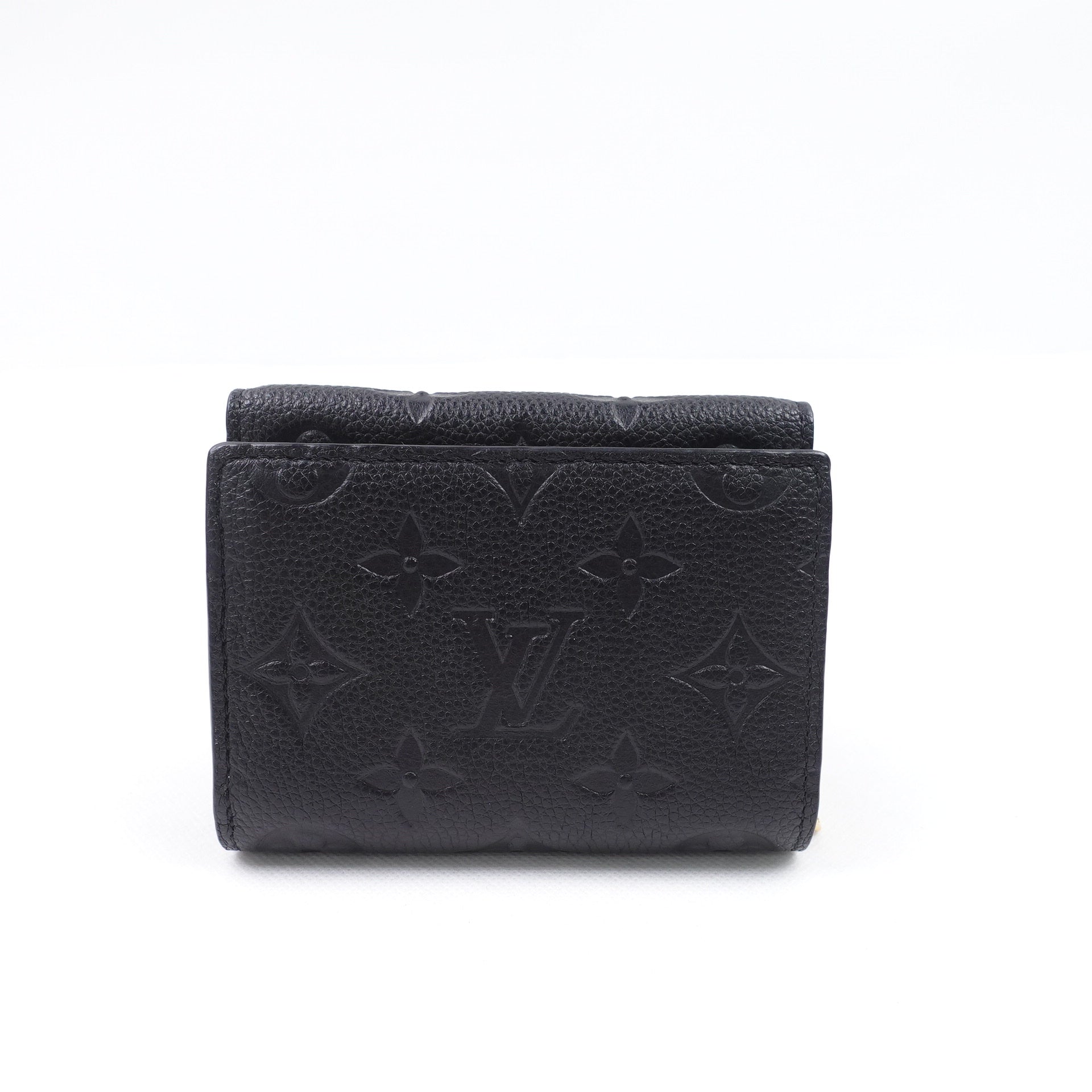 PRE-OWNED LV Black Monogram Empreinte Leather Metis Compact Wallet