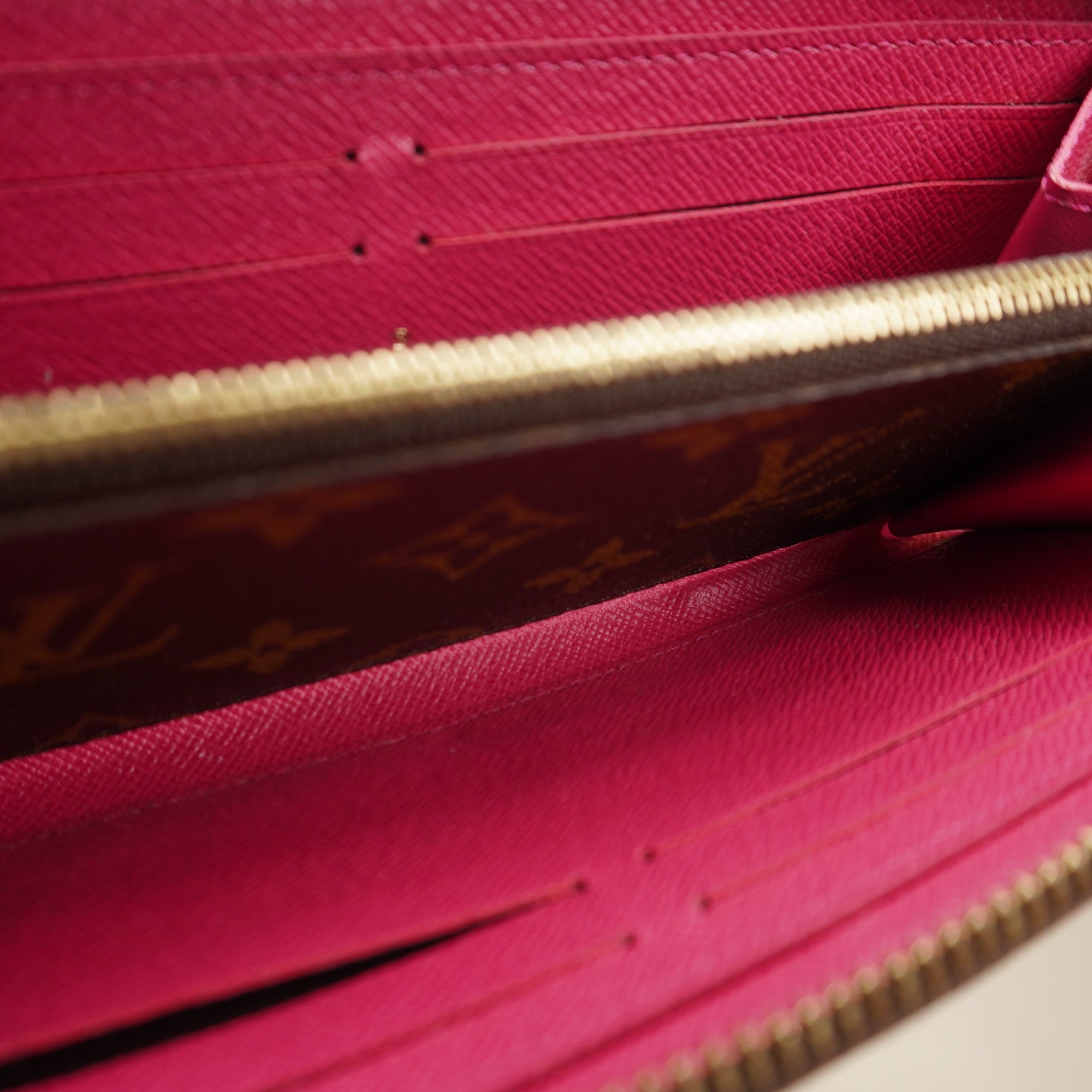 PRE-OWNED LV Monogram Canvas Clemence Wallet