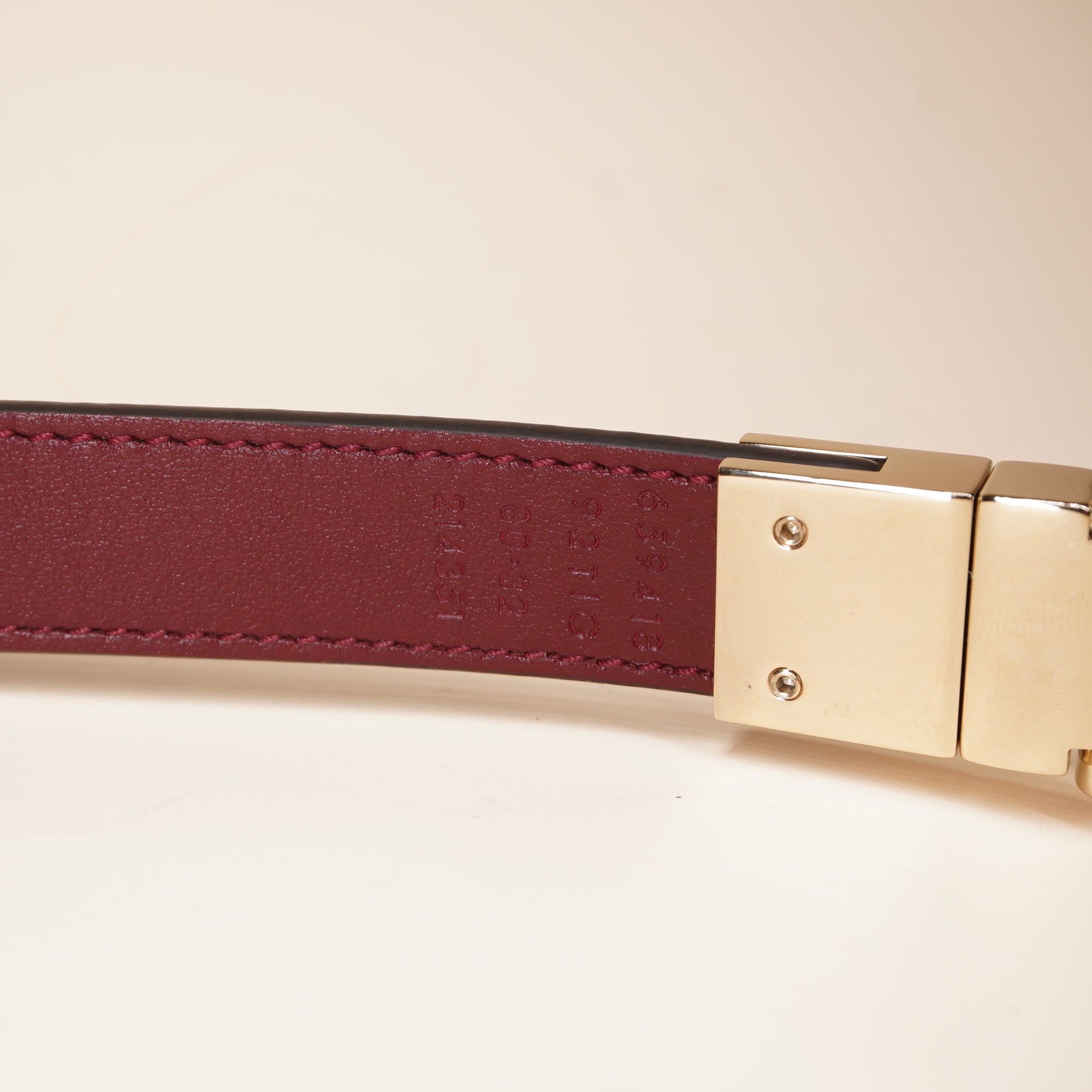 PRE-OWNED GG Signature Double G-Buckle Reversible Leather Belt