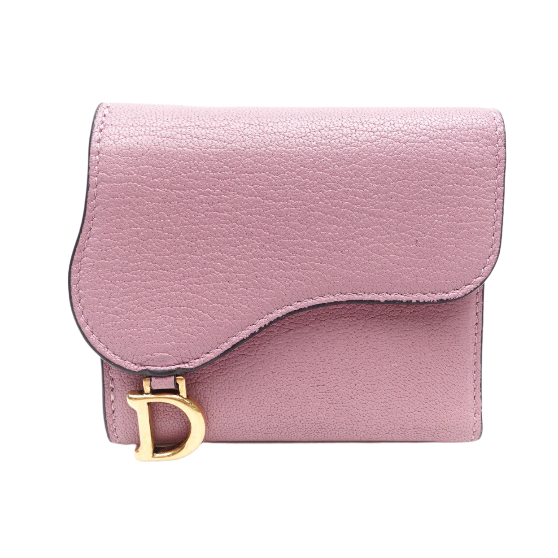 Cartera corta Lotus Saddle rosa de segunda mano