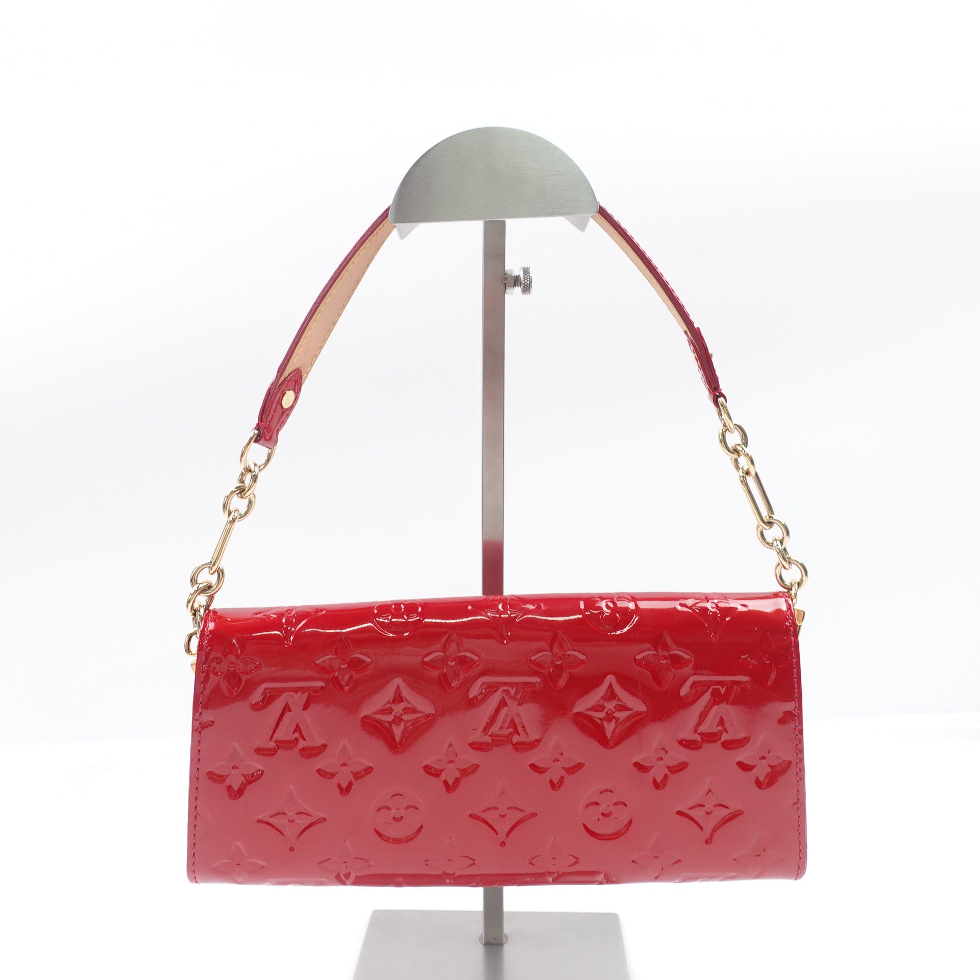 PRE-OWNED LV Red Vernis Sunset Boulevard Shoulder Bag