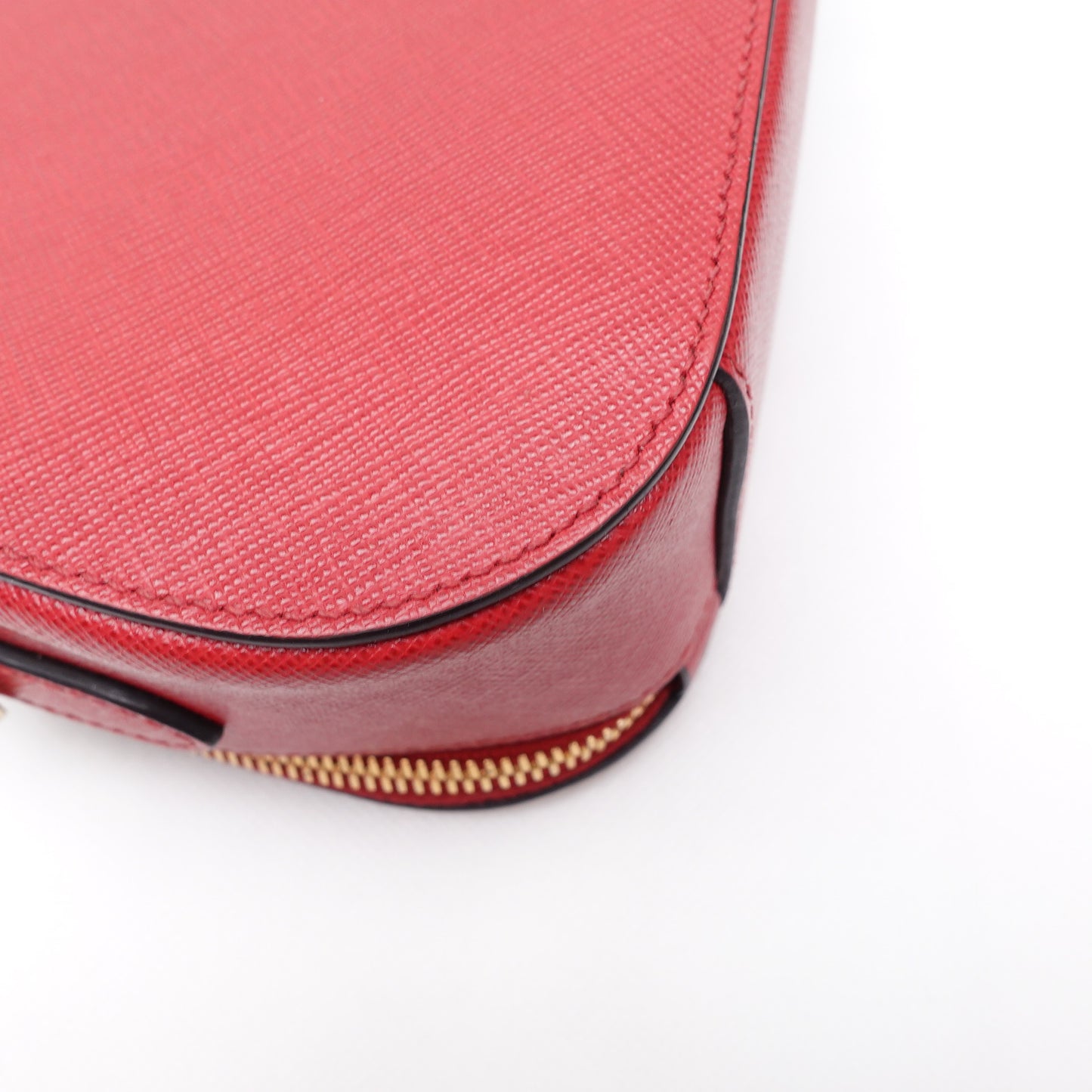 PRE-OWNED Red Saffiano Lux Odette Crossbody Fuoco Bag
