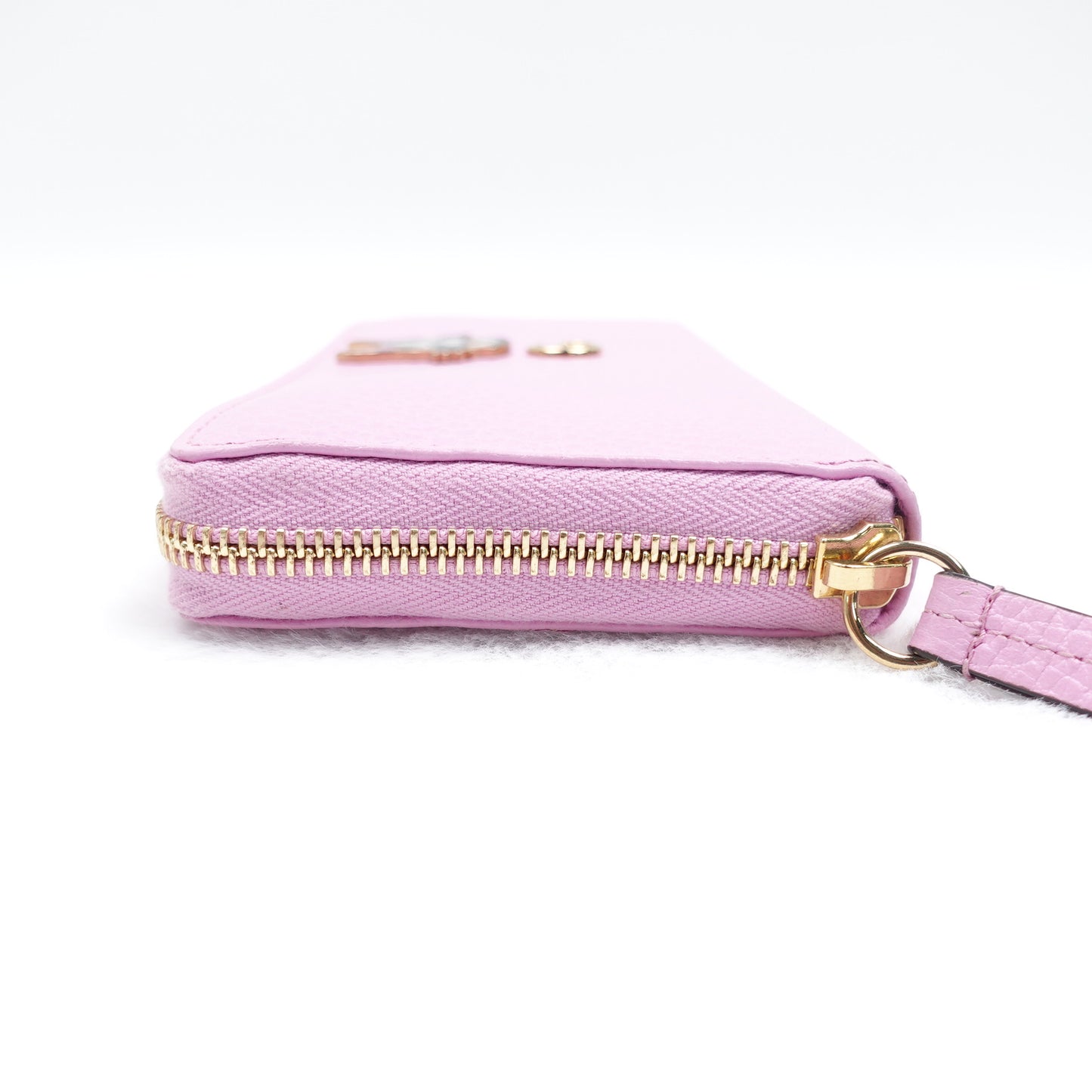 PRE-OWNED Dollar Calfskin GG Marmont Bosco Zip Around Wallet Malva