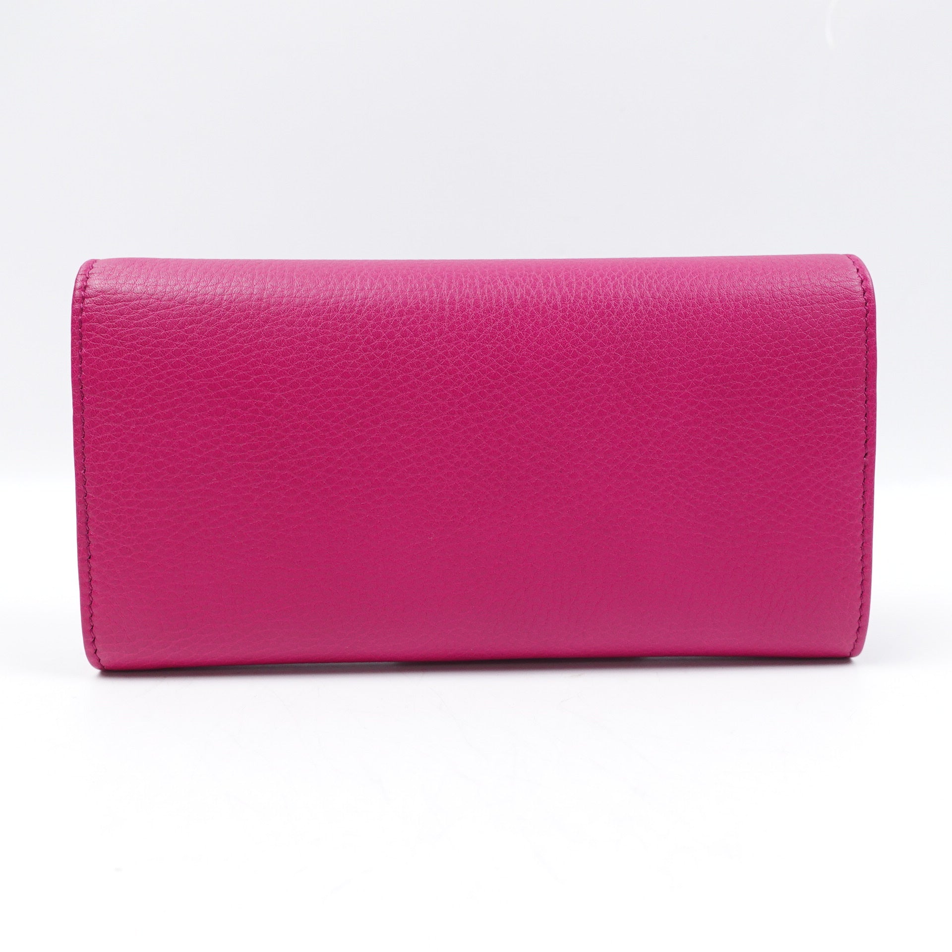 Cartera continental Soho de piel rosa intenso GG de segunda mano